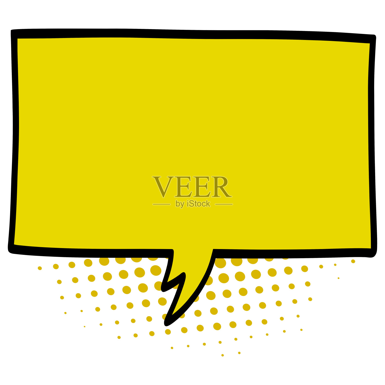 气泡语音正方形绘制矢量艺术插画图片素材