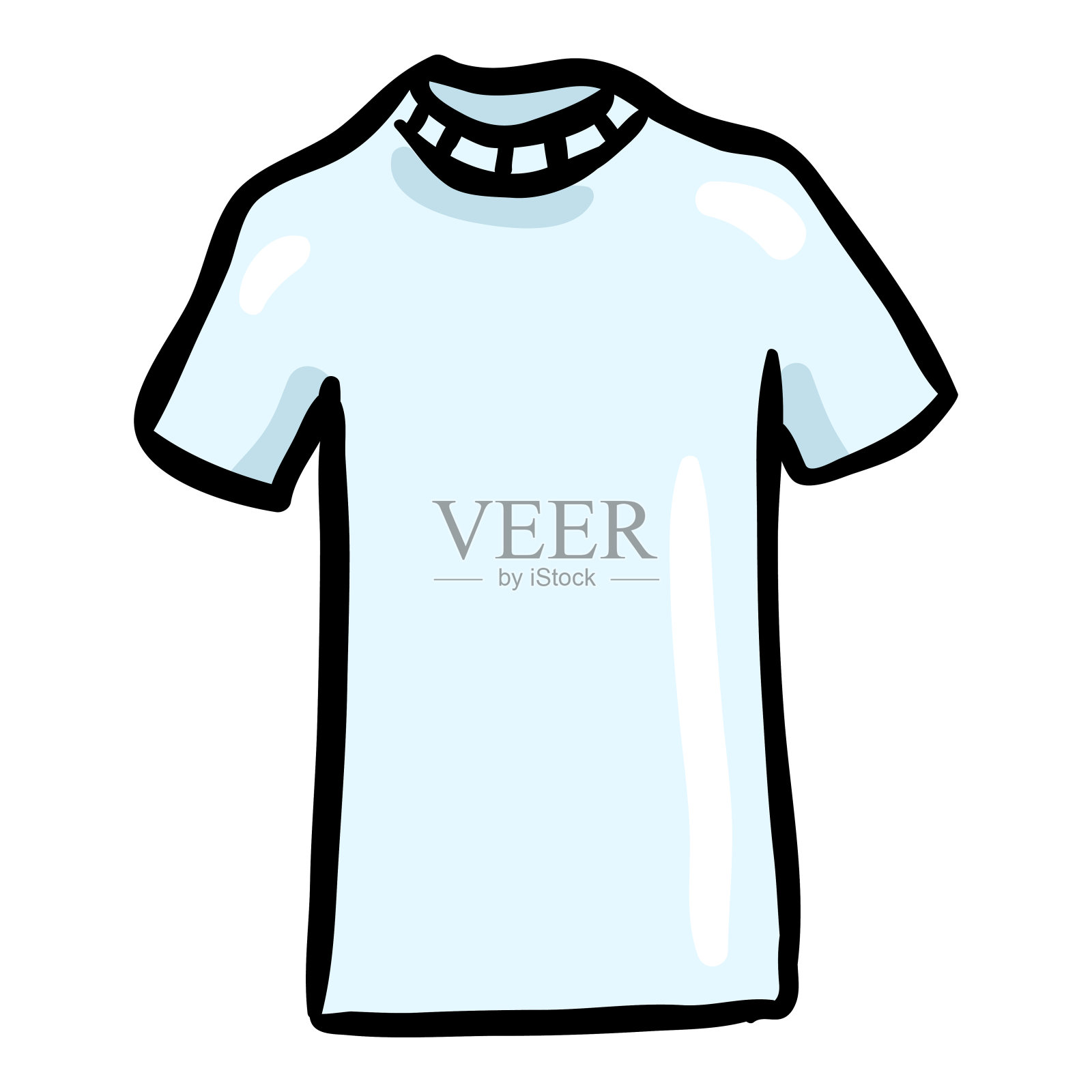 t恤手绘涂鸦图标插画图片素材