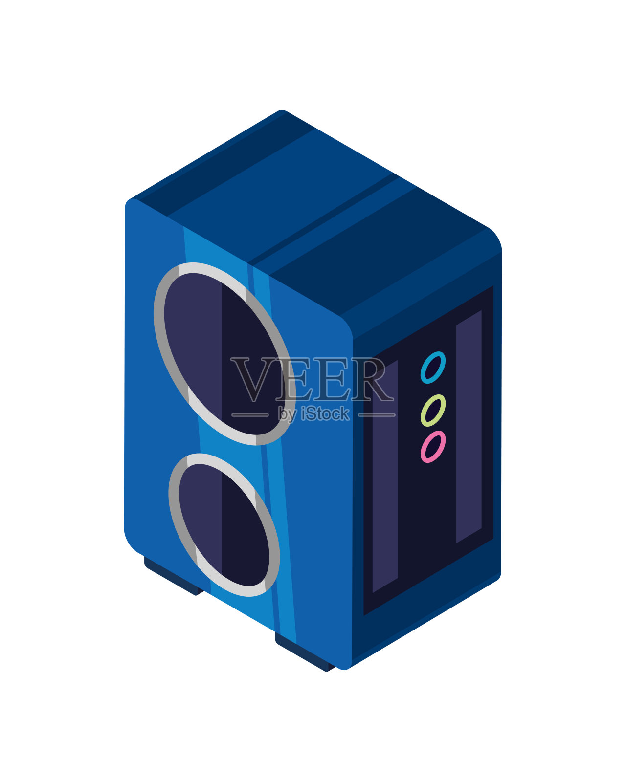 等距扬声器图标插画图片素材