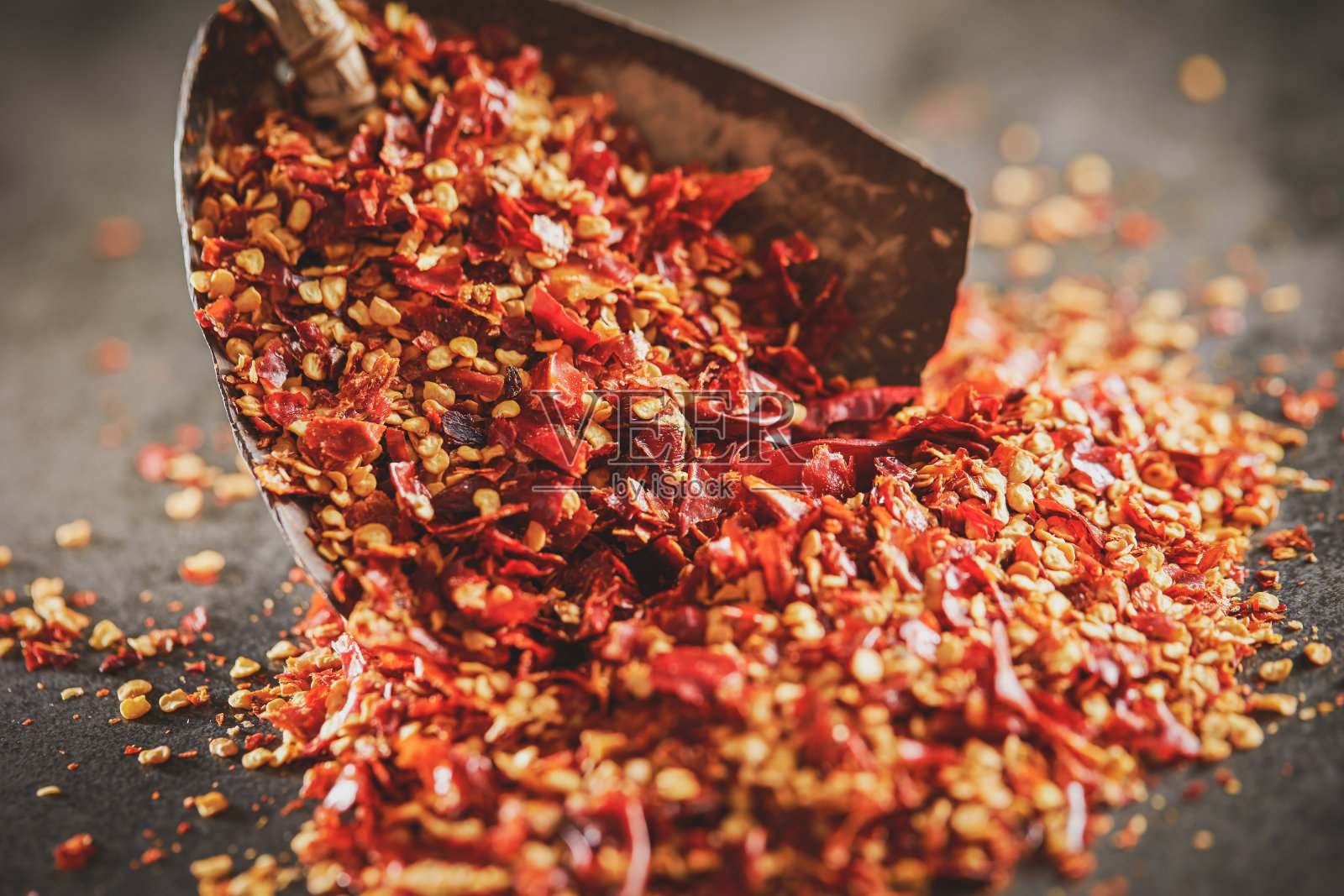 辣椒，切碎的干辣椒照片摄影图片