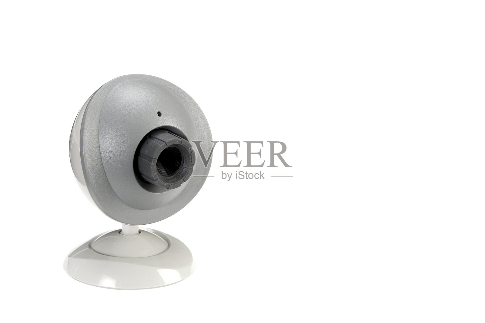 网络摄像头或视频摄像头，在线电脑配件隔离在白色背景上，留出文字空间照片摄影图片