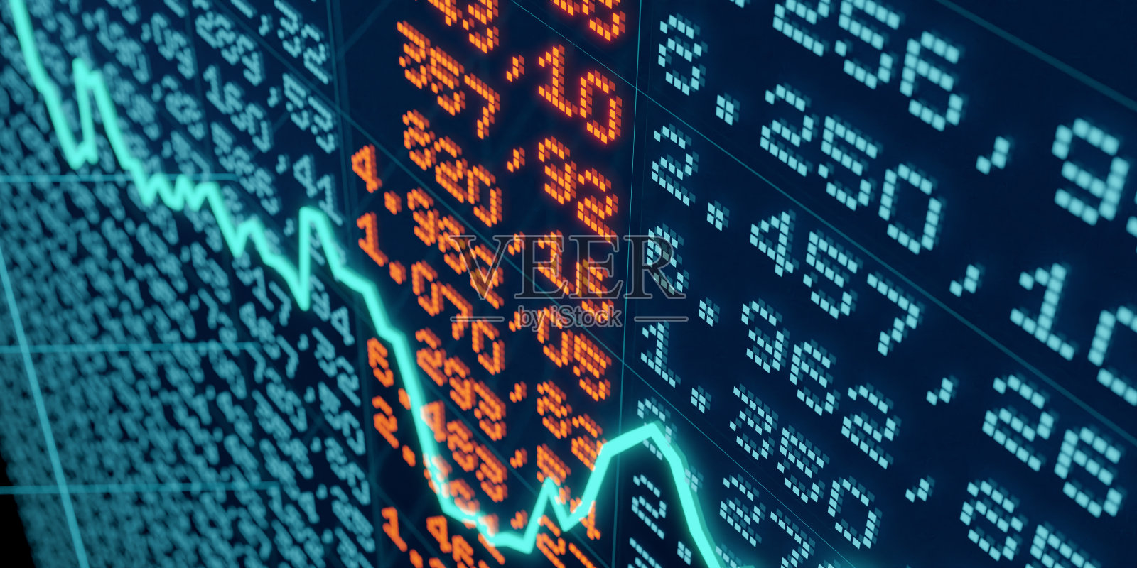 屏幕上的数字、图表和财务数据。照片摄影图片