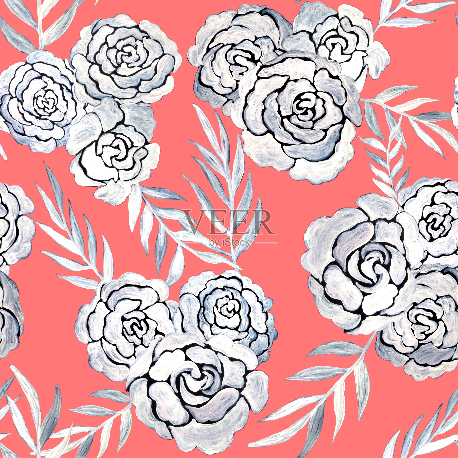 热带花型插画图片素材