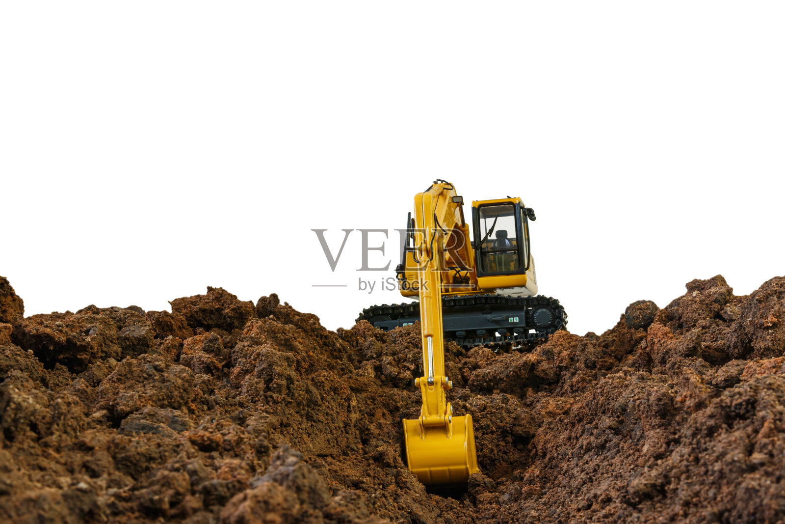 挖掘机正在建筑工地挖土照片摄影图片