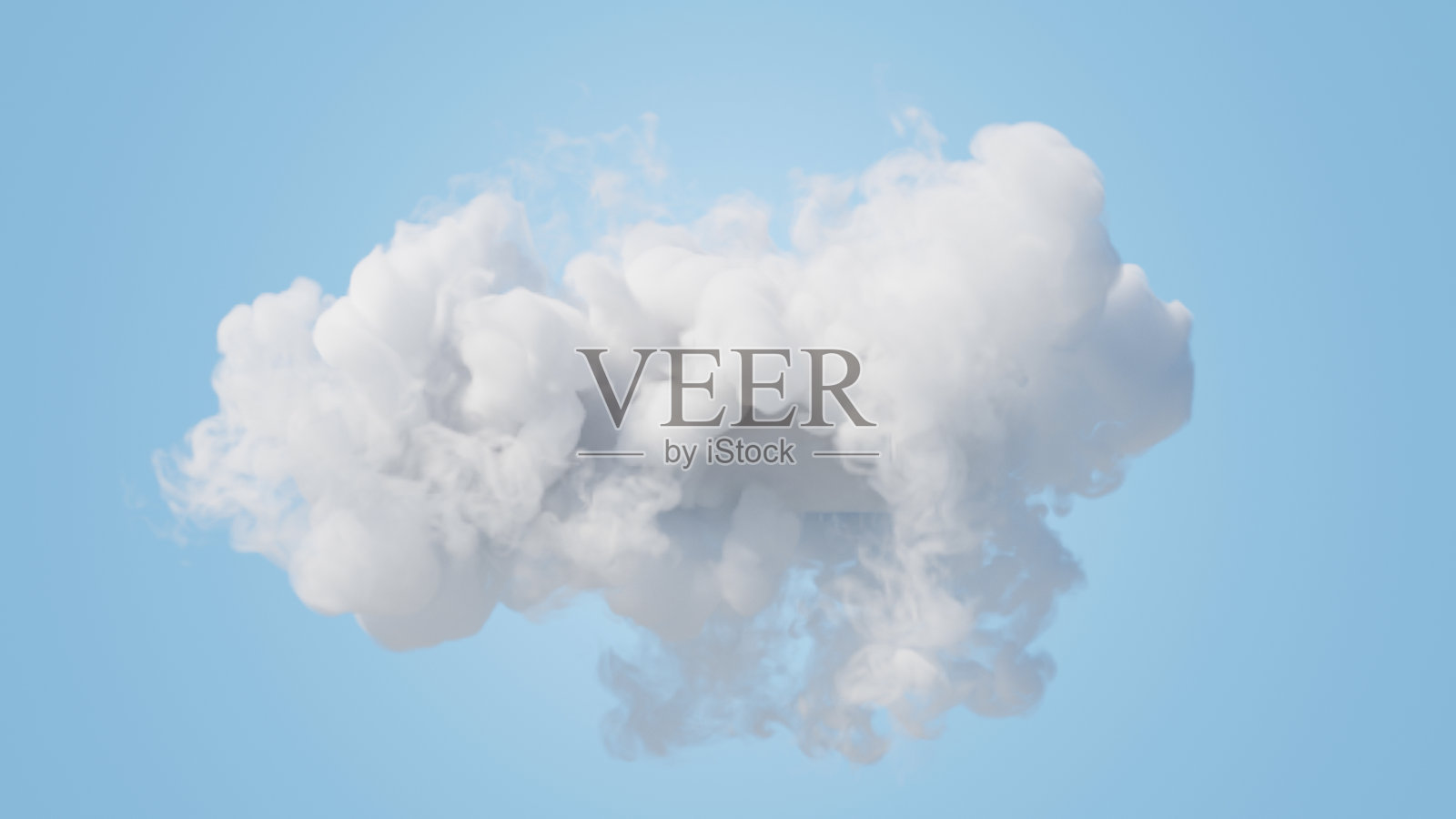 3d渲染，抽象的白云孤立在蓝天背景，漂浮神秘的蒸汽，极简幻想壁纸照片摄影图片