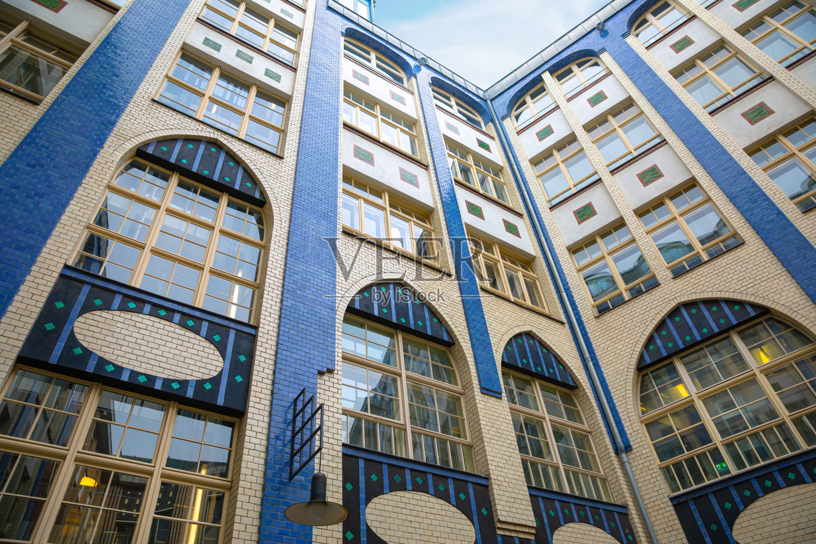 哈克庭院：柏林哈克市场附近的庭院建筑群照片摄影图片