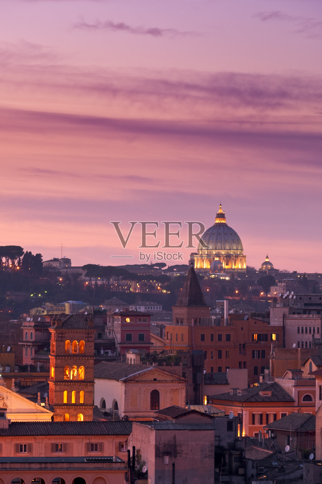 黄昏的城市景观照片摄影图片