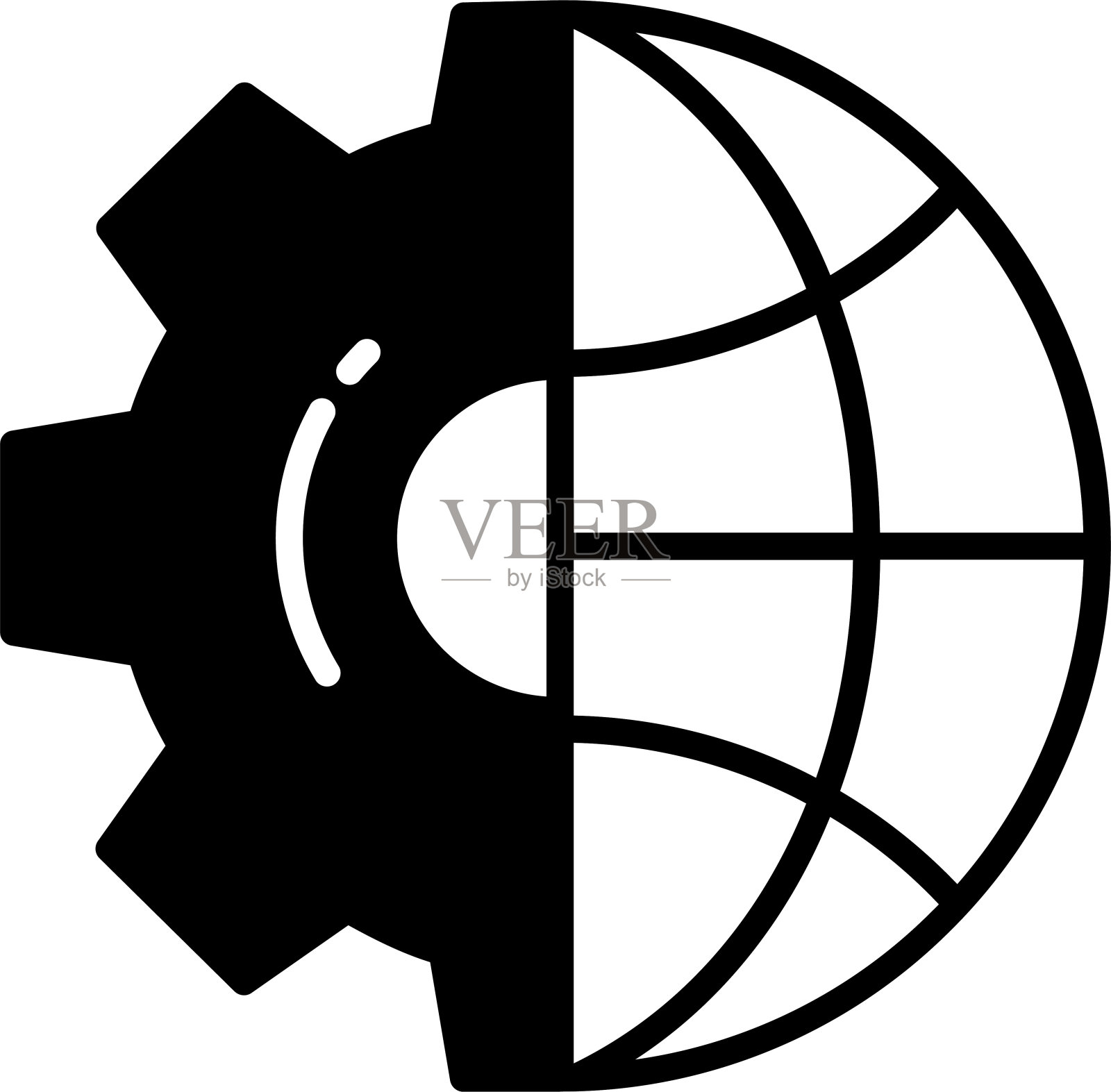 工程字形和线矢量插图插画图片素材