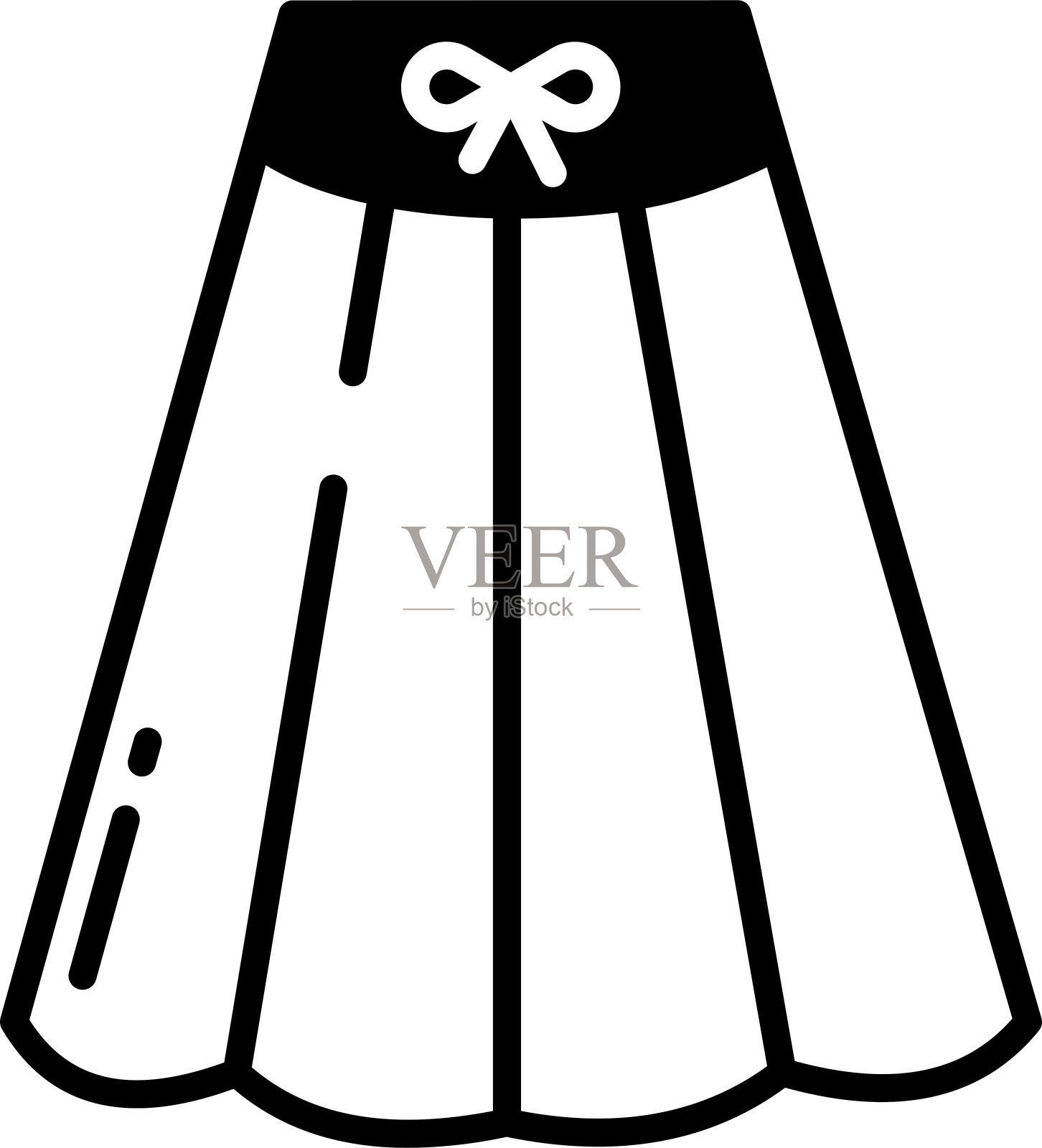 裙摆字形和线矢量插图插画图片素材