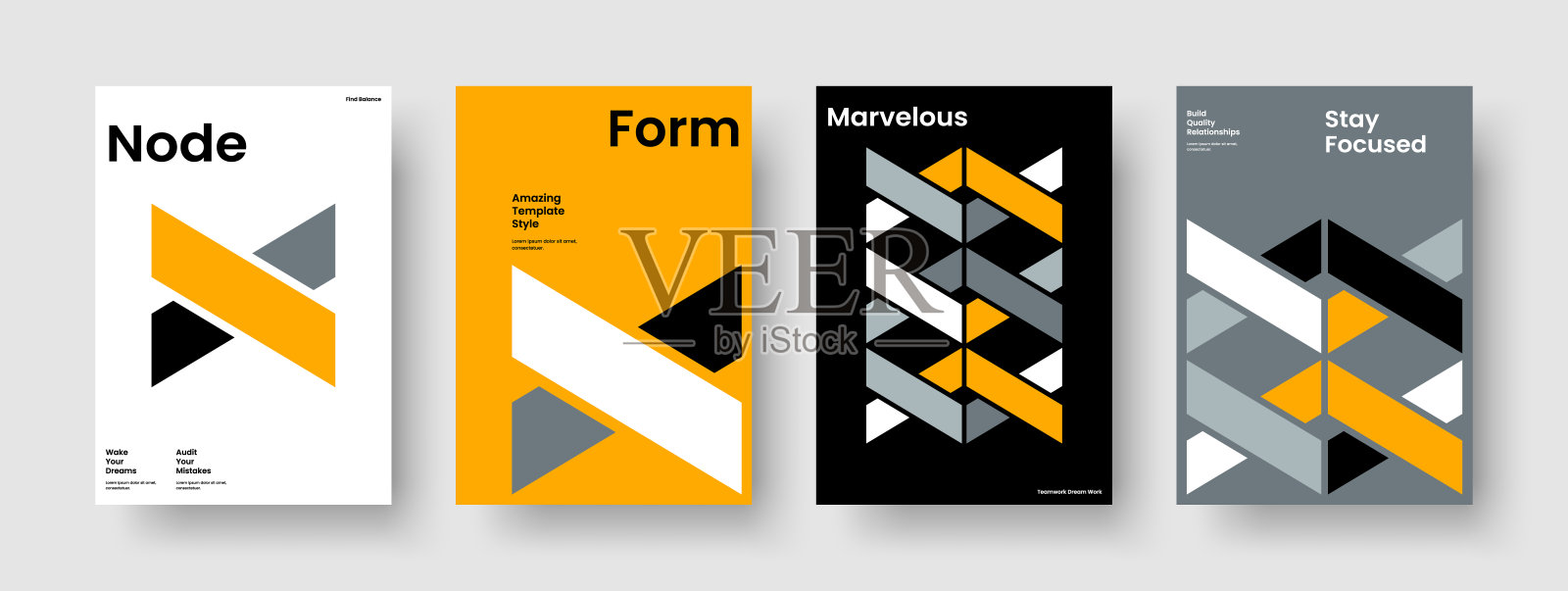 现代宣传册设计。几何海报布局。隔离背景模板。业务演示。传单。书的封面。报告。横幅。时事通讯。目录。广告。小册子。杂志插画图片素材