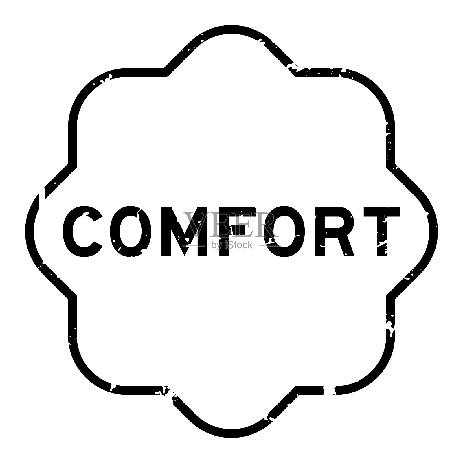 垃圾黑色舒适字橡胶密封邮票在白色的背景插画图片素材