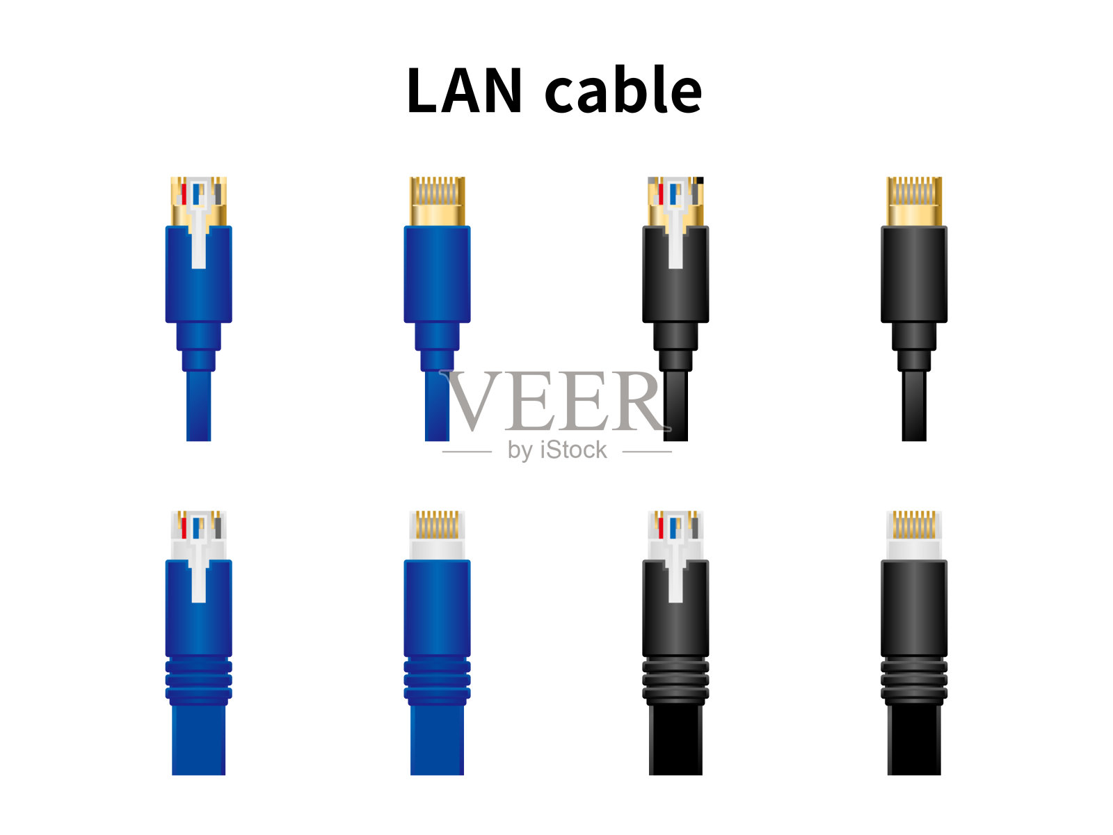局域网电缆插画图片素材