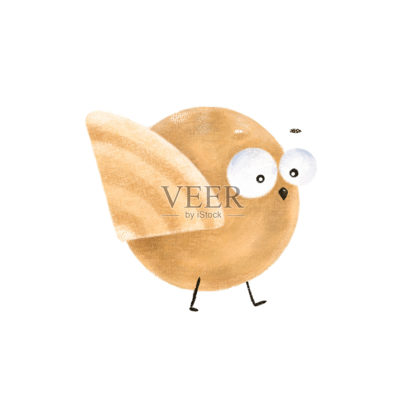 搞笑小鸡油画插画图片素材