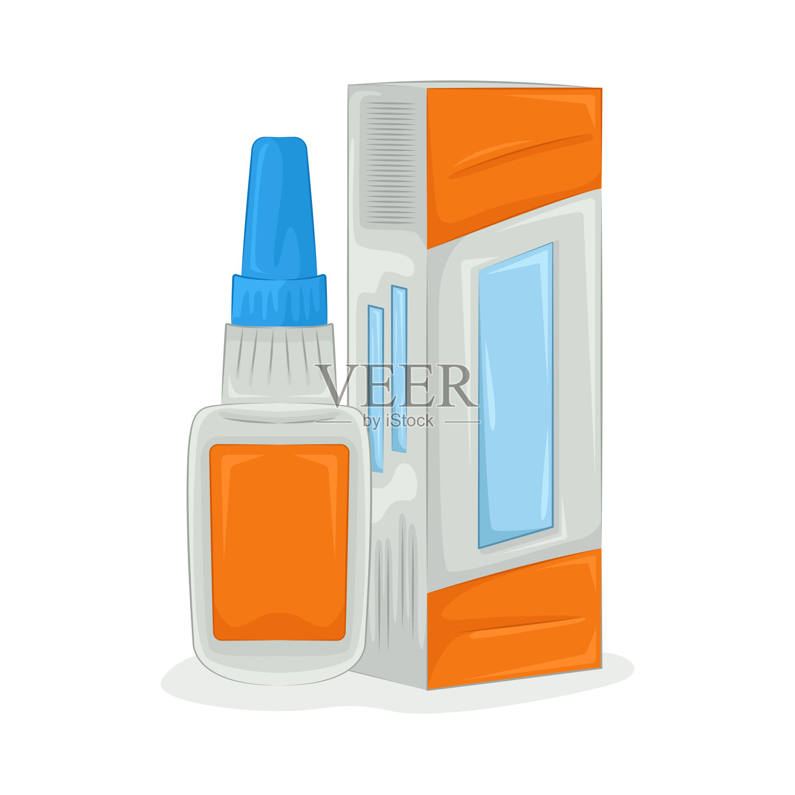 胶水插画图片素材