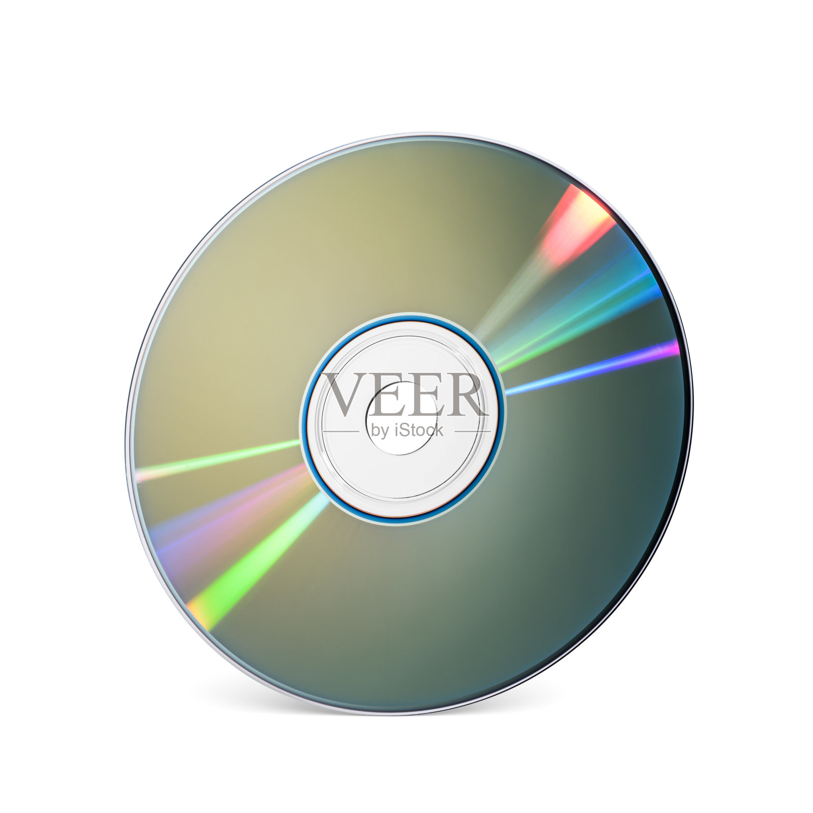 DVD-RW, CD-RW可重写磁盘，用于音乐，视频，电影或数据存储隔离在白色上。照片摄影图片