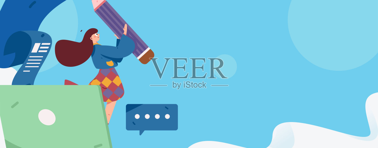 邀请朋友进行问卷平面矢量概念操作手绘插画插画图片素材