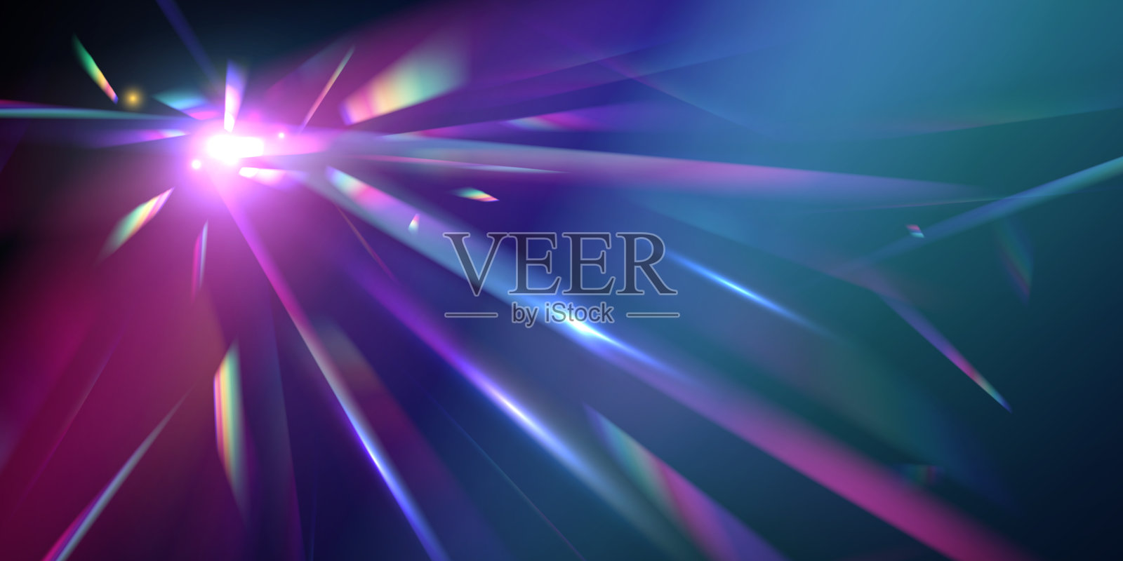 水晶闪亮的反射和闪闪发光的光效果插画图片素材