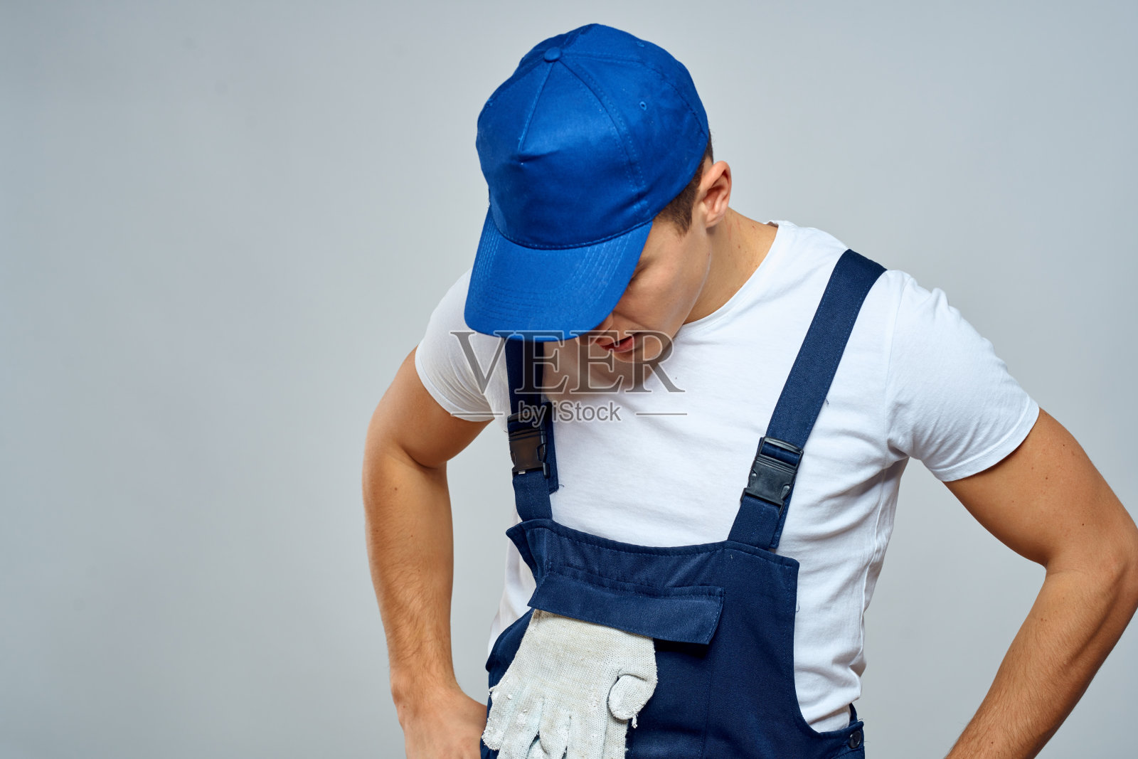 工作人员统一服务生活方式交付服务光背景照片摄影图片