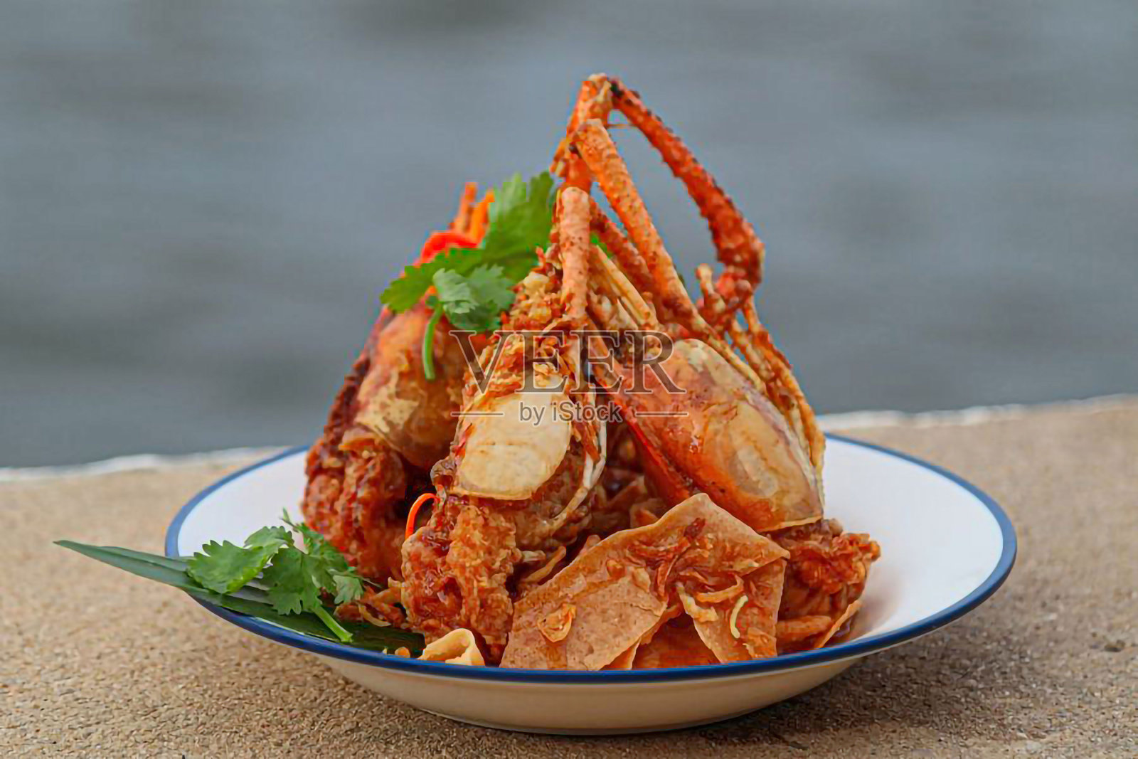 蒜蓉炒虾蒜蓉炒河虾照片摄影图片