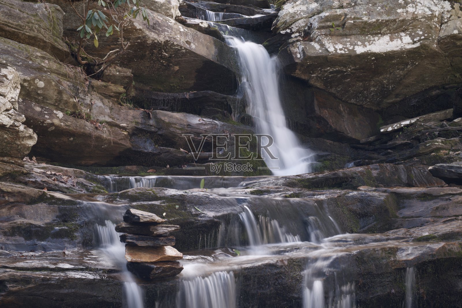 北卡罗莱纳州瀑布的美景照片摄影图片