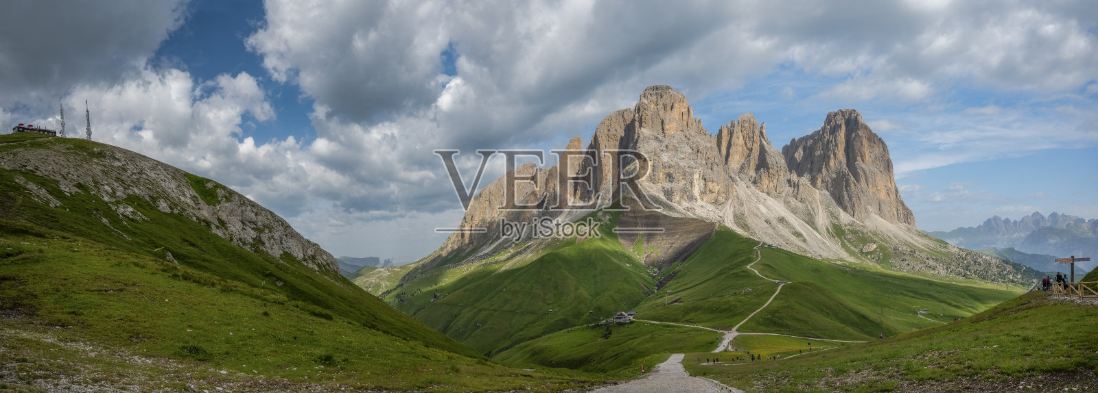 萨索·皮亚托和萨索·伦戈，特伦蒂诺上阿迪杰，意大利照片摄影图片