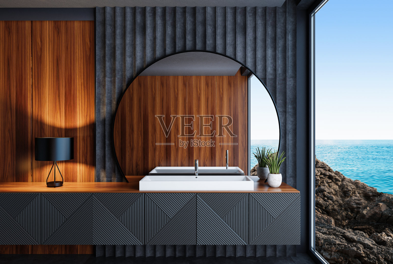 现代极简主义浴室照片摄影图片