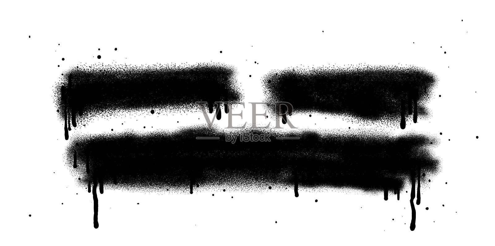 黑色喷漆或涂鸦设计元素在白色的墙壁背景。照片摄影图片