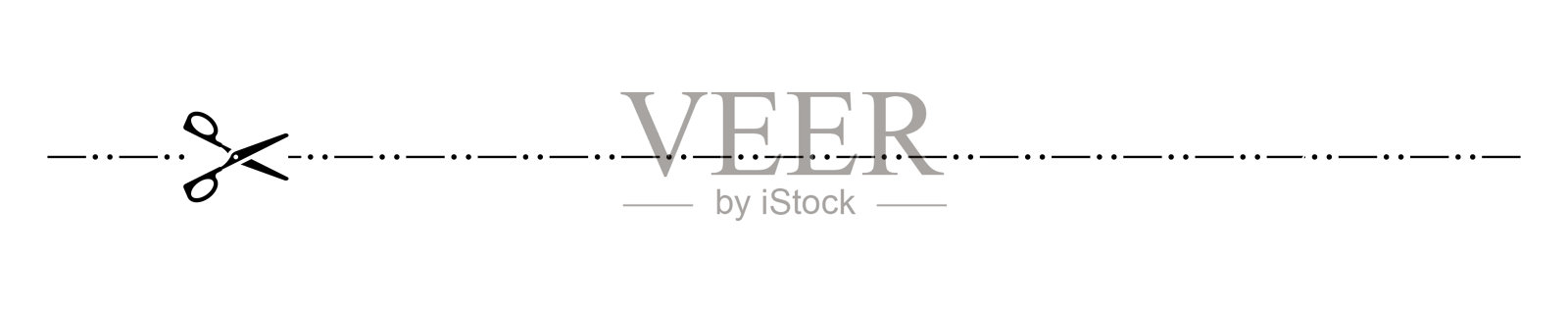 简约的剪刀线黑色插画图片素材