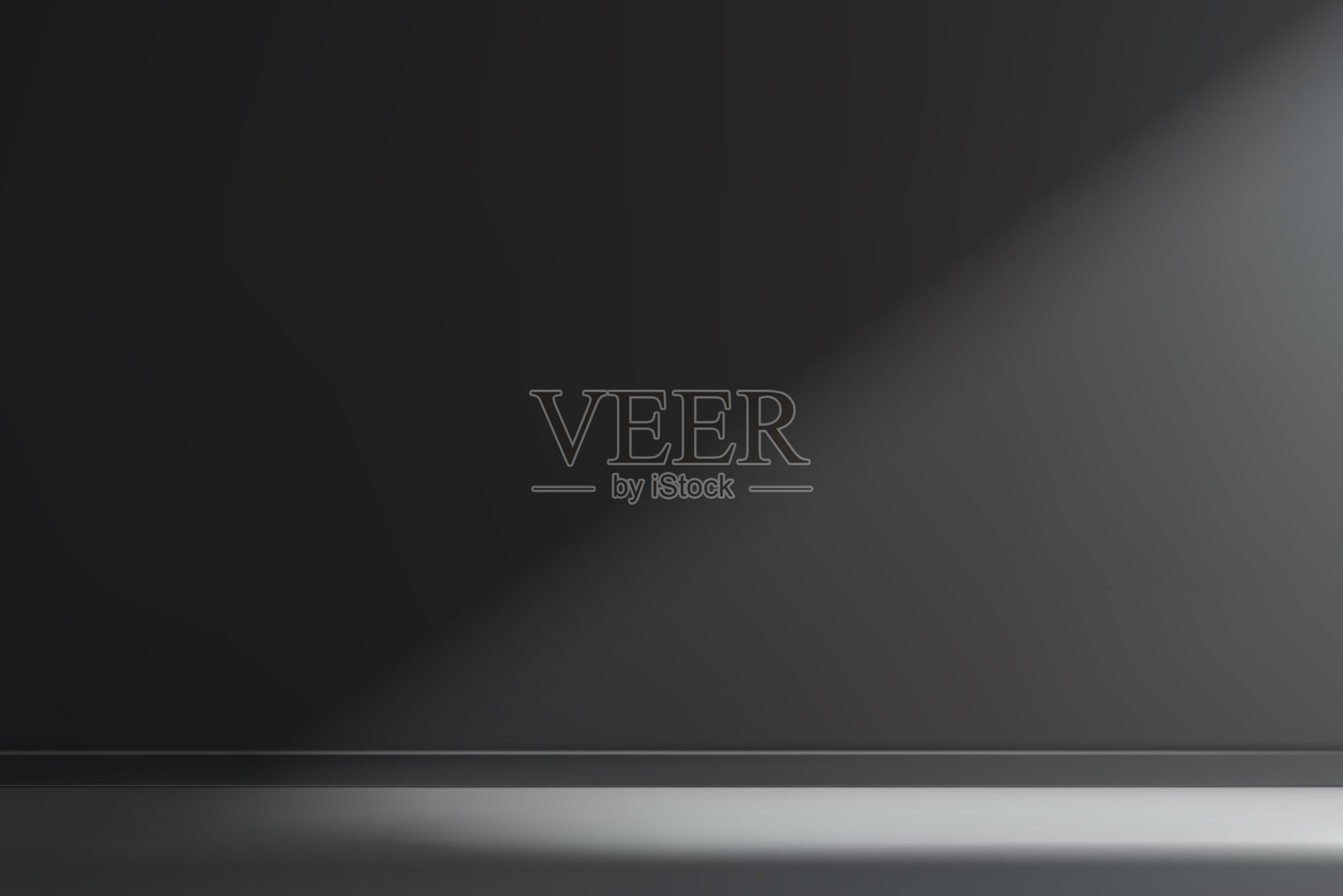 空的工作室房间背景和墙上的光影。插画图片素材