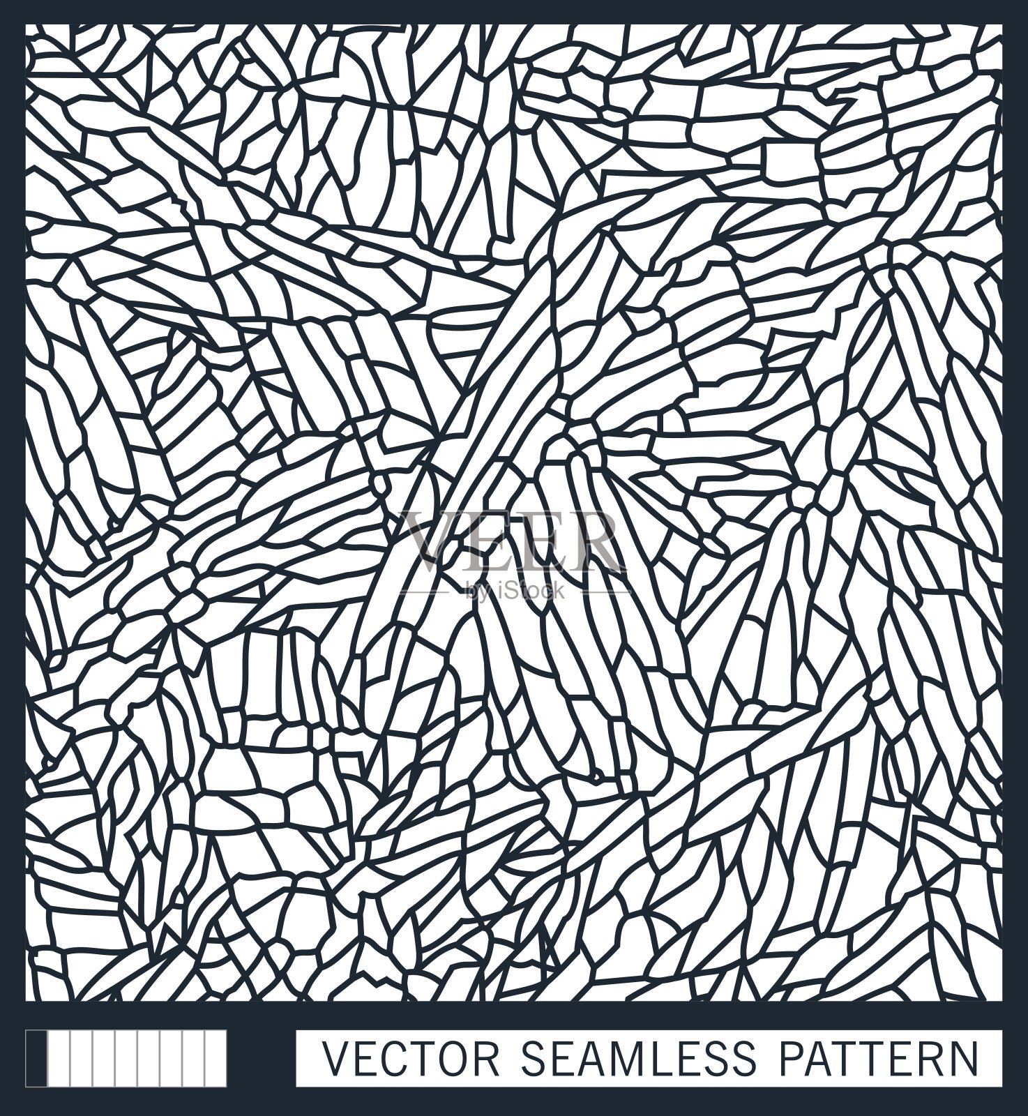 破碎的三层安全玻璃的质感。无缝模式。矢量图形插画图片素材