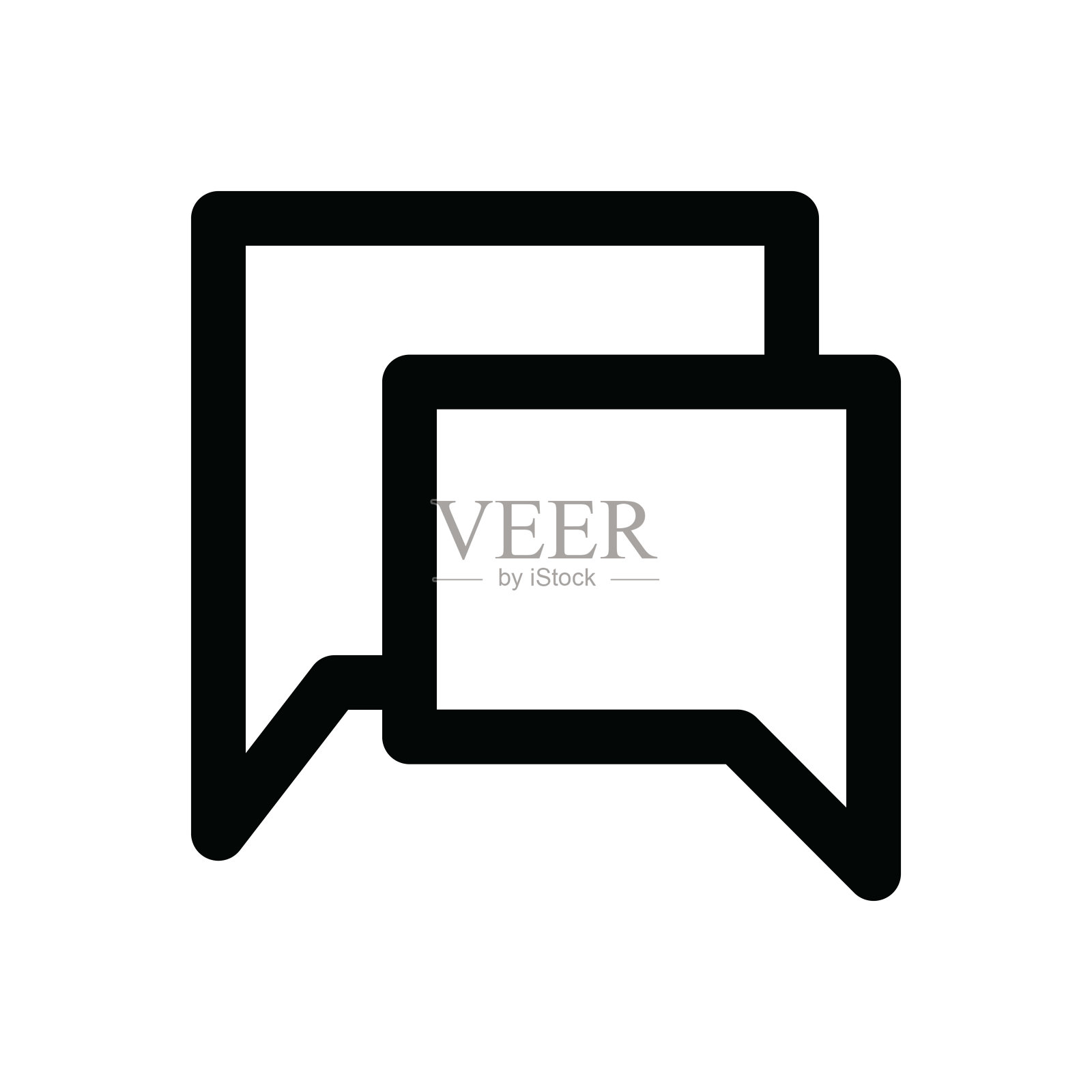 通信细线图标-可编辑的笔画插画图片素材