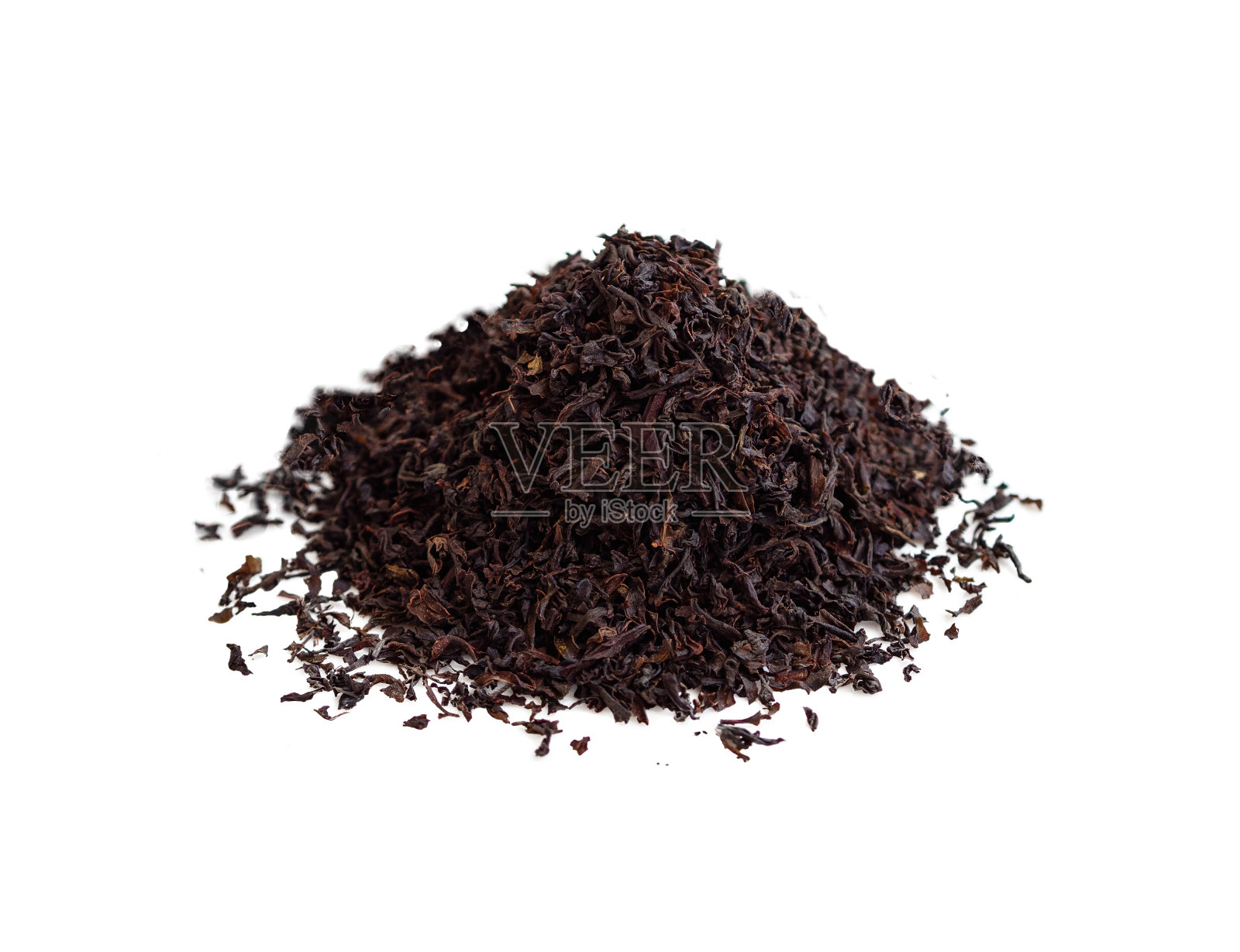 白色背景上的一堆红茶照片摄影图片