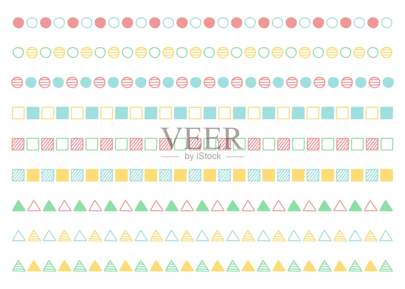 采购产品手绘线分隔，隔断装饰材料，装饰线条，装饰文字边框插画图片素材