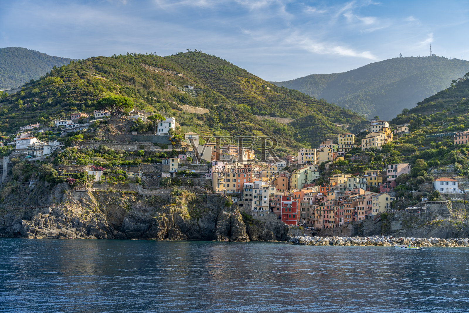 五渔村的Riomaggiore照片摄影图片