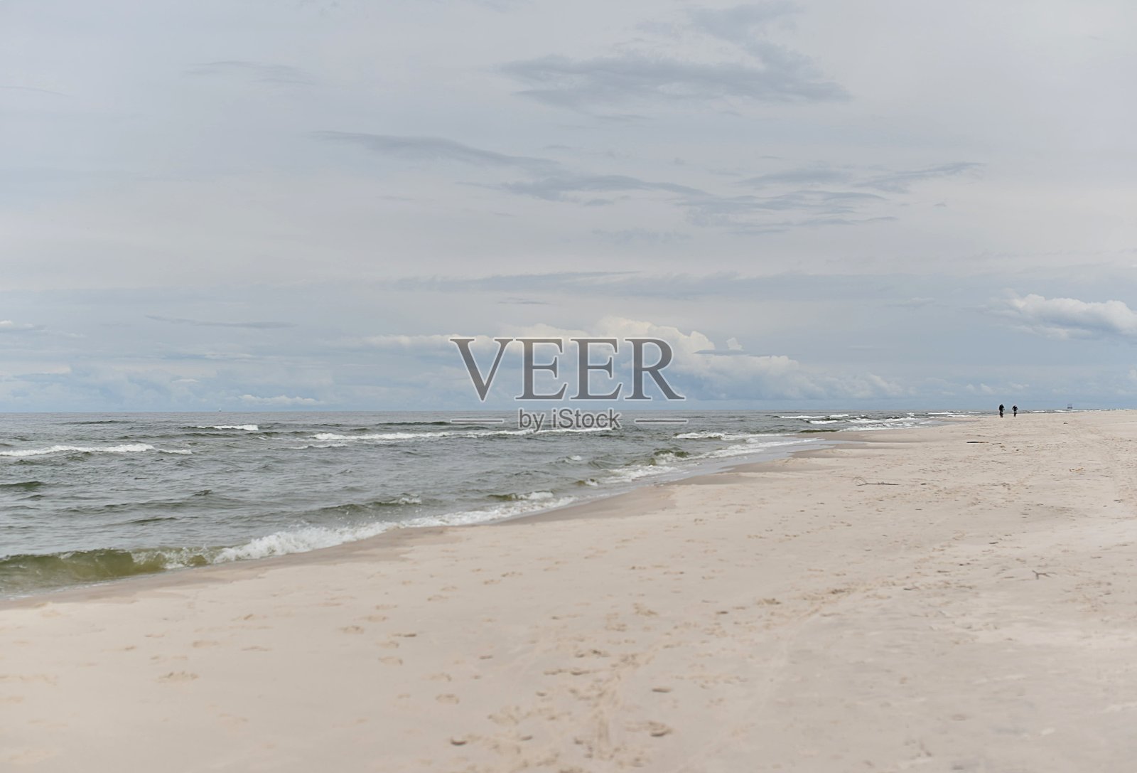 波罗的海沿岸。狂野的沙滩海岸和寒冷的海洋照片摄影图片