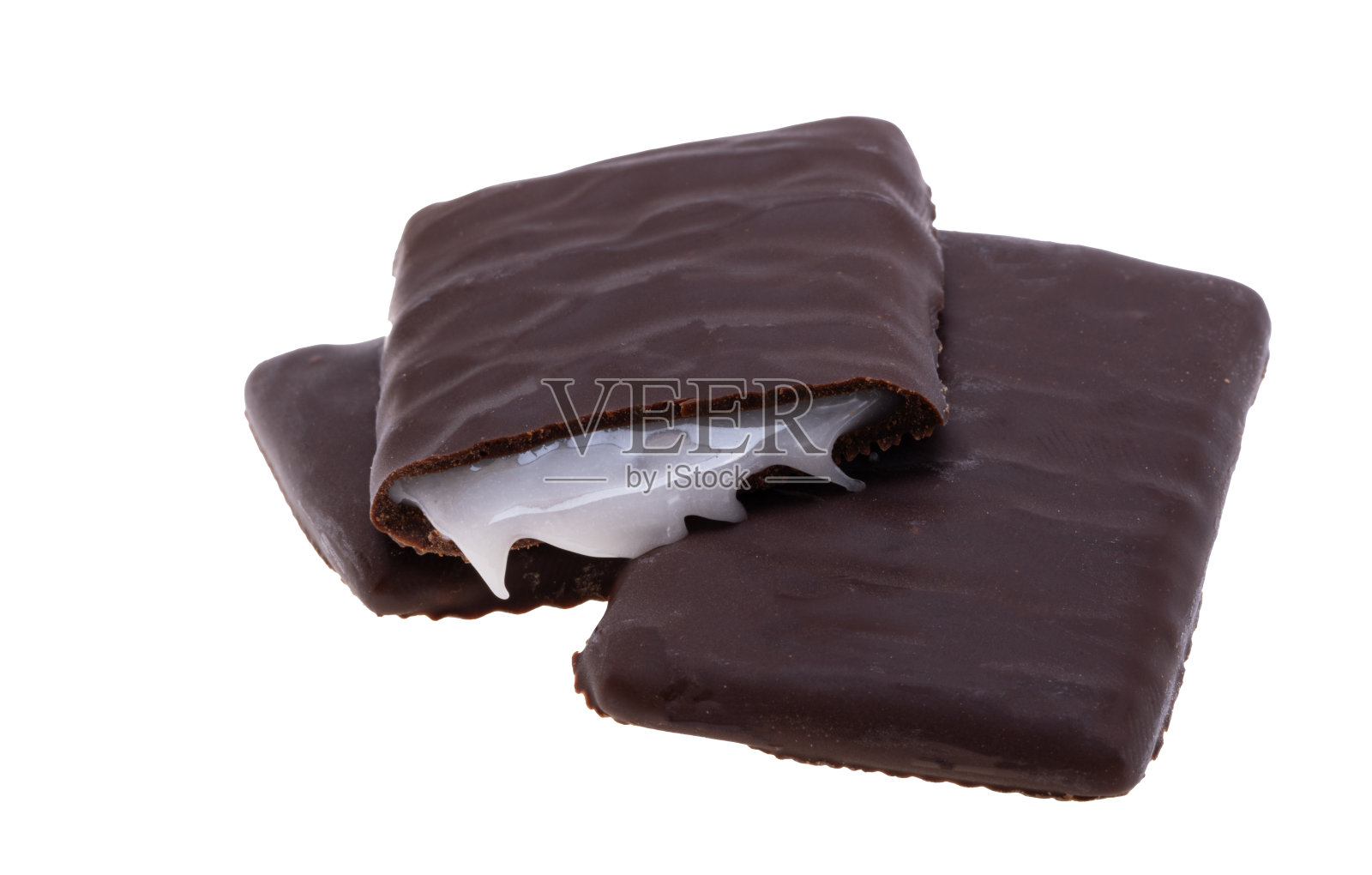 薄荷夹心巧克力糖照片摄影图片