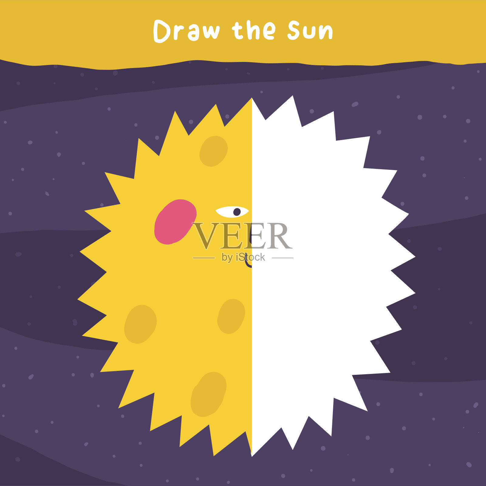 为孩子学习太空游戏插画图片素材