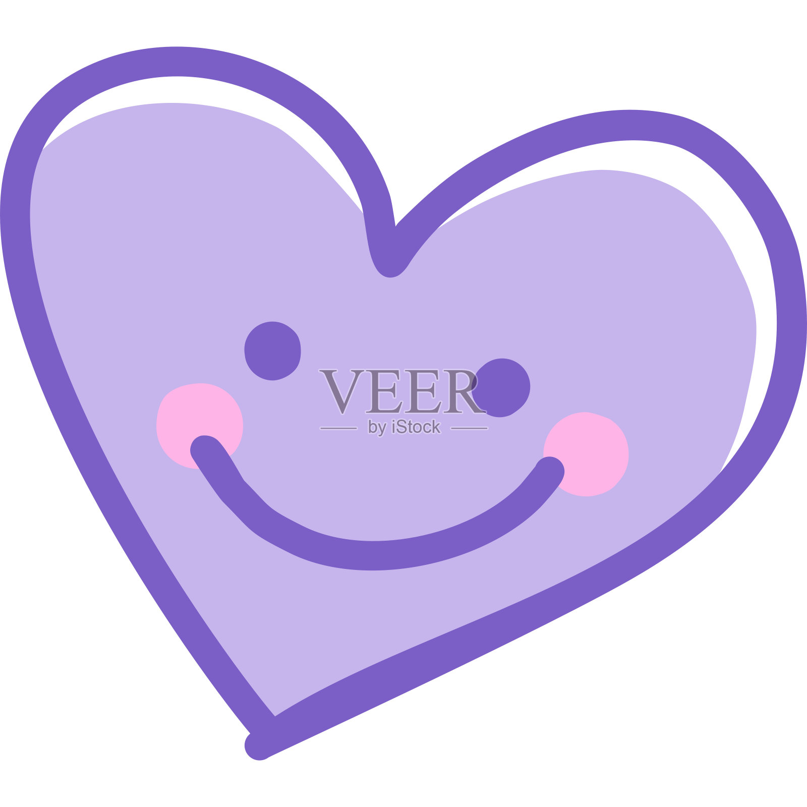 心形卡通图标风格插画图片素材