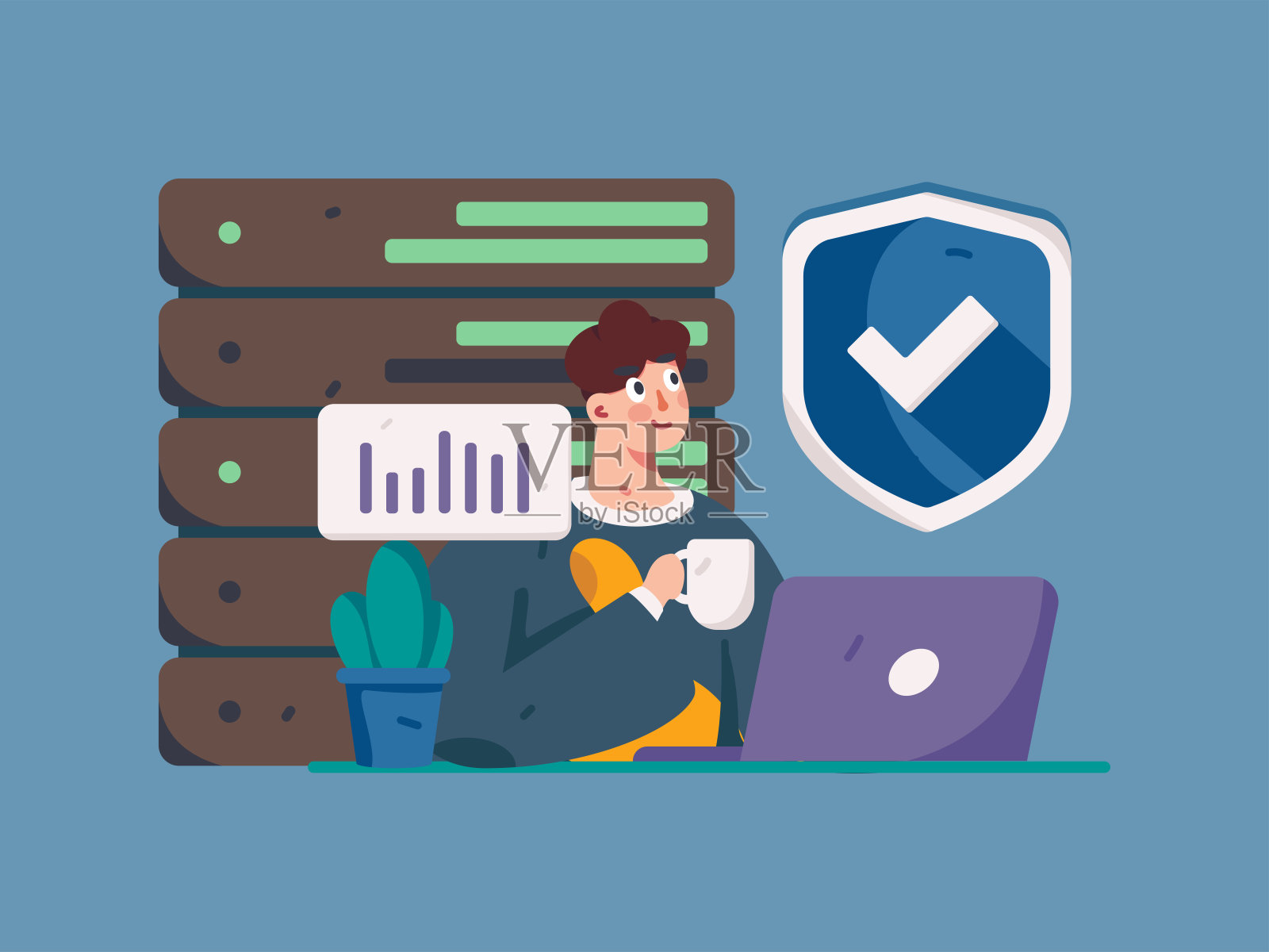 业务网络安全特性平面矢量概念操作手绘插图插画图片素材