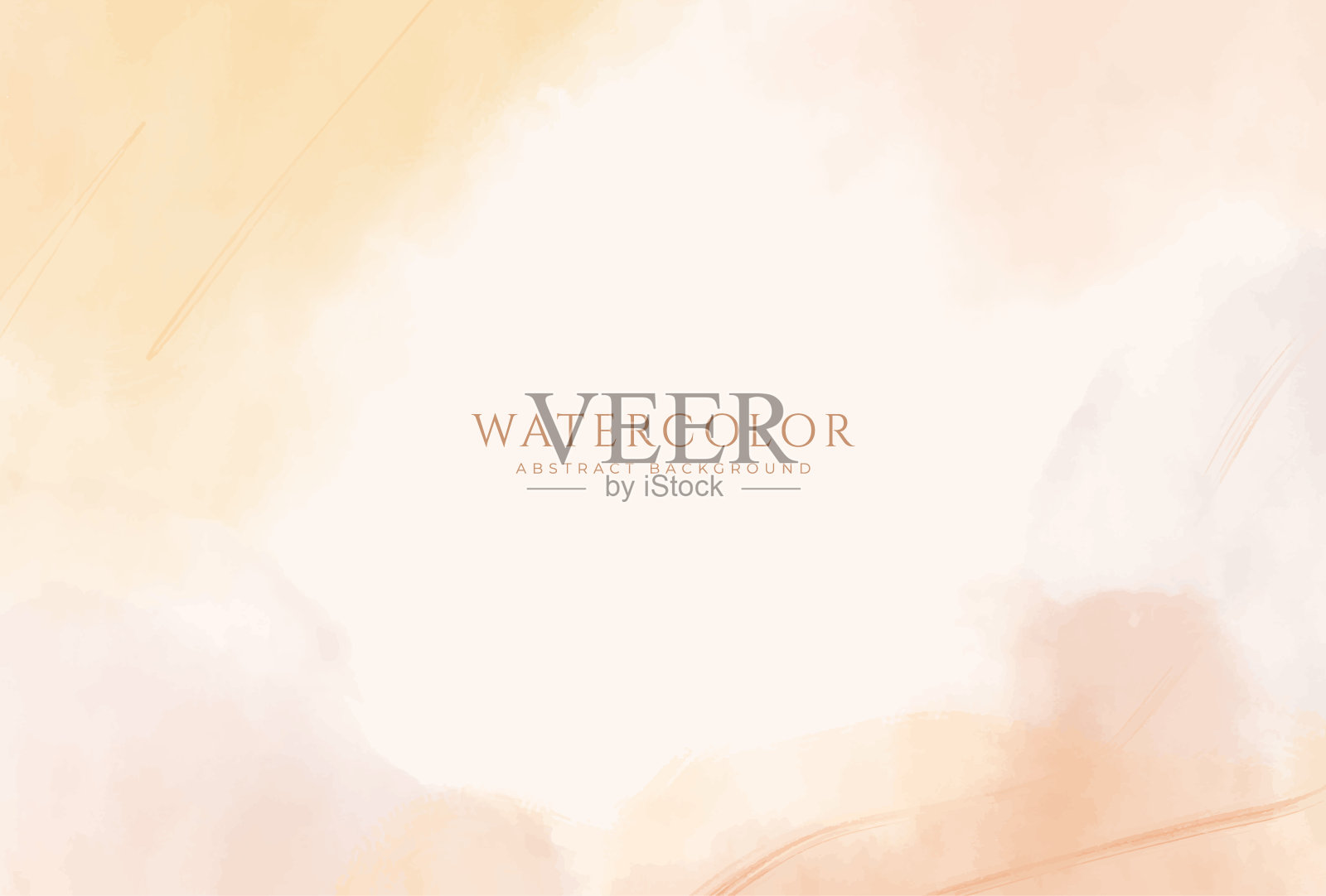 抽象水平水彩背景。中性浅色的空白背景插图插画图片素材