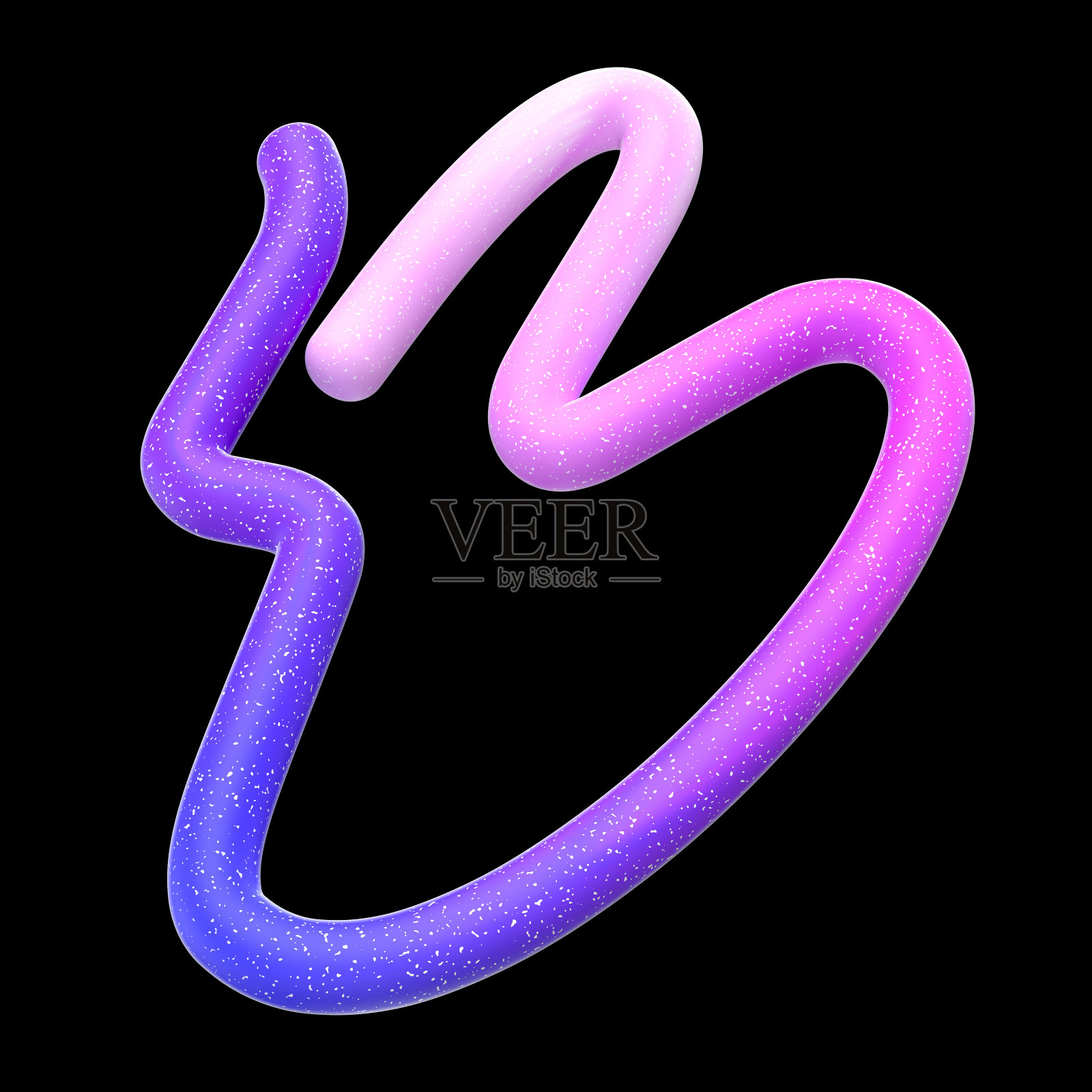 三维哑光弯曲线条抽象形状照片摄影图片