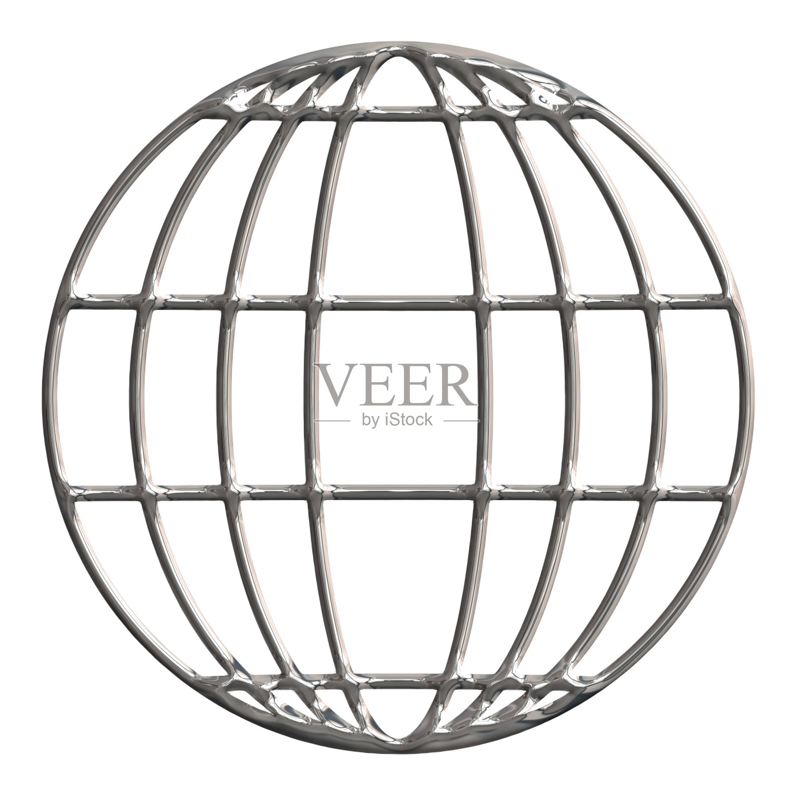 三维液态铬抽象形状元素照片摄影图片