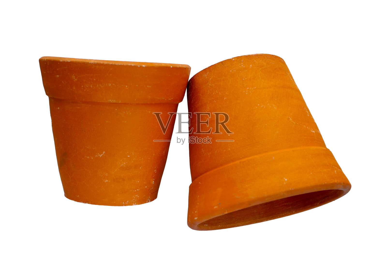 在白色背景上种植花盆。照片摄影图片