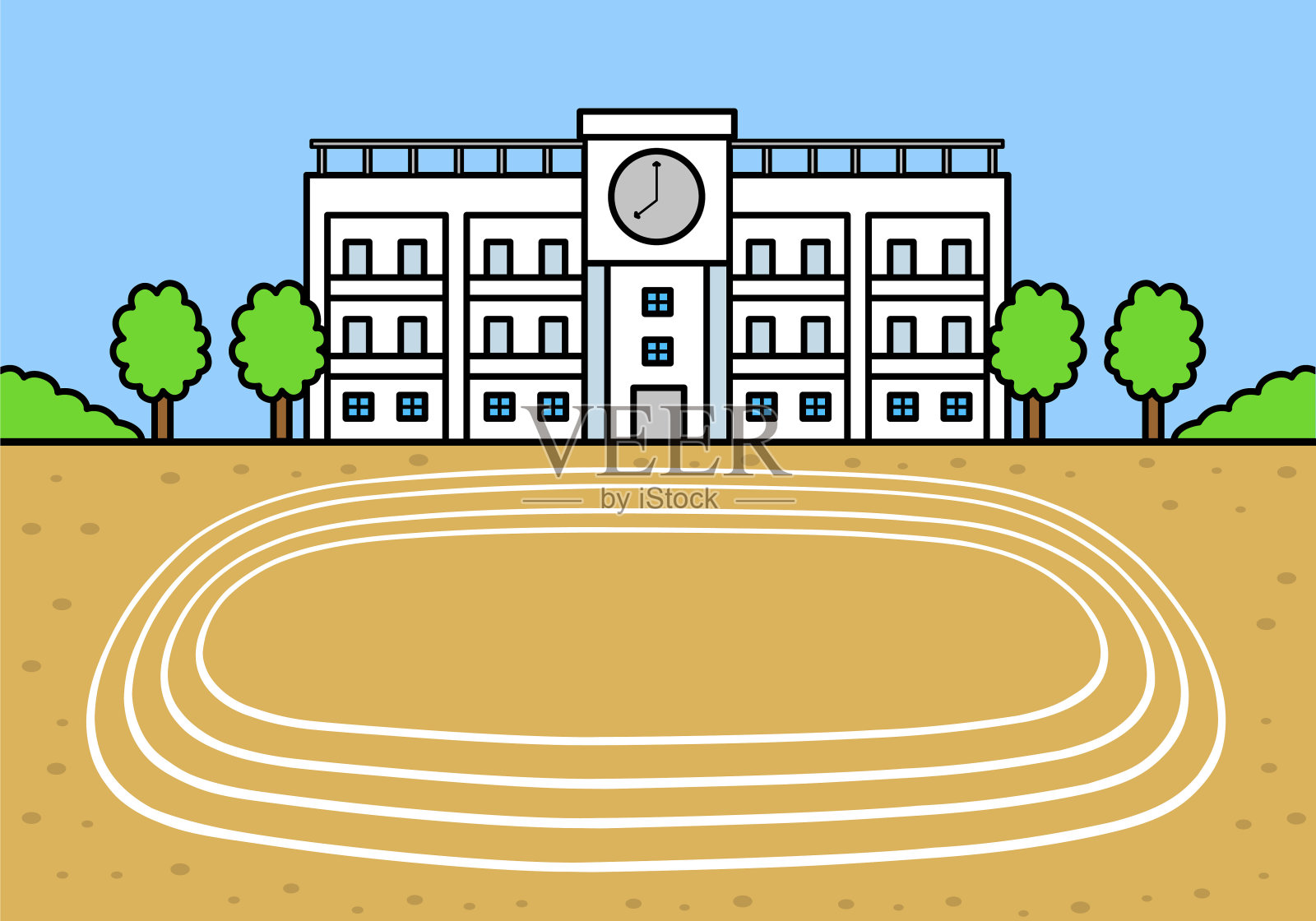 校园插画图片素材