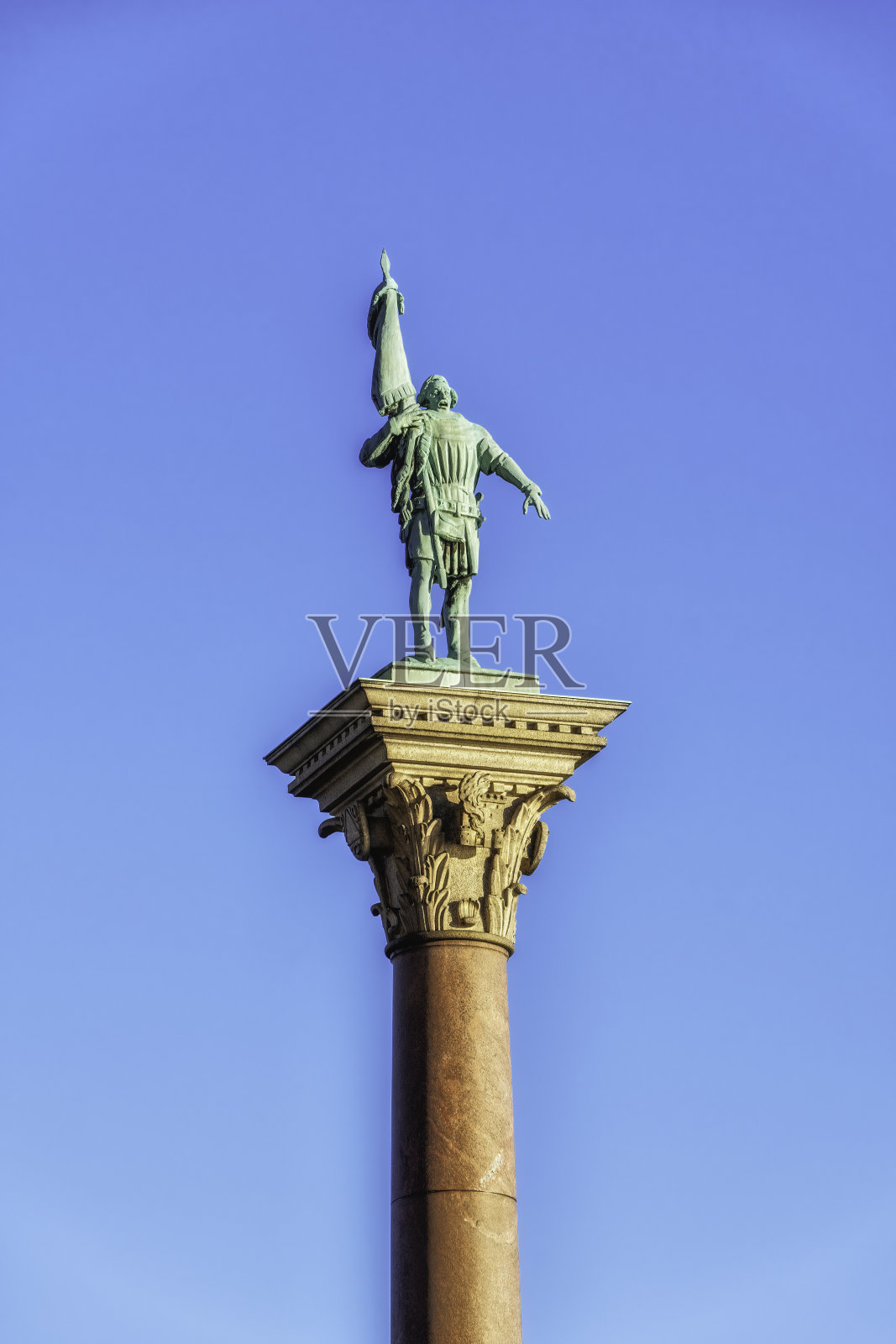 恩格尔布雷克特·恩格尔布雷克松雕像柱，斯德哥尔摩，瑞典照片摄影图片