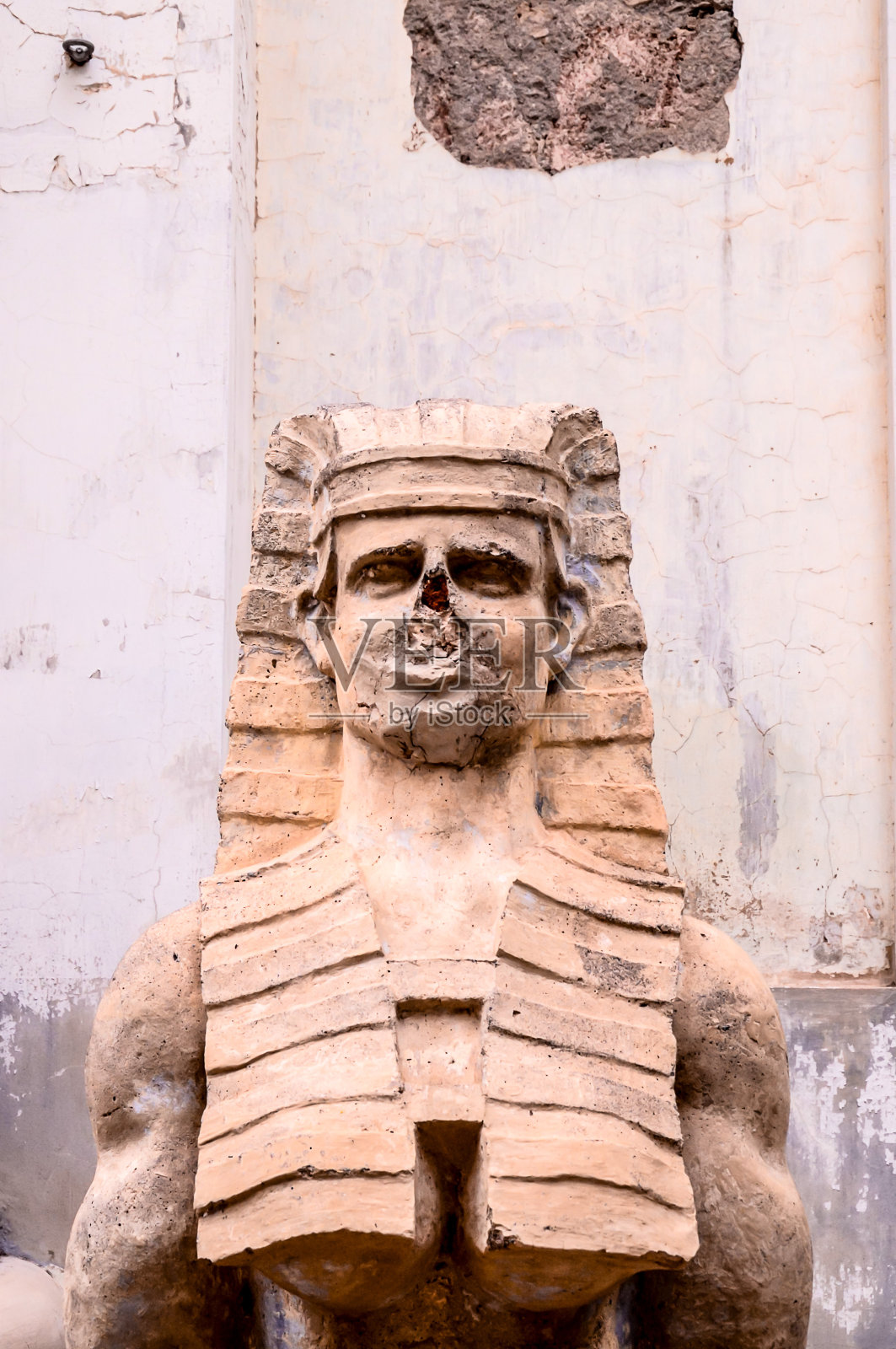 特内里费旧砖石神庙的人面狮身像照片摄影图片