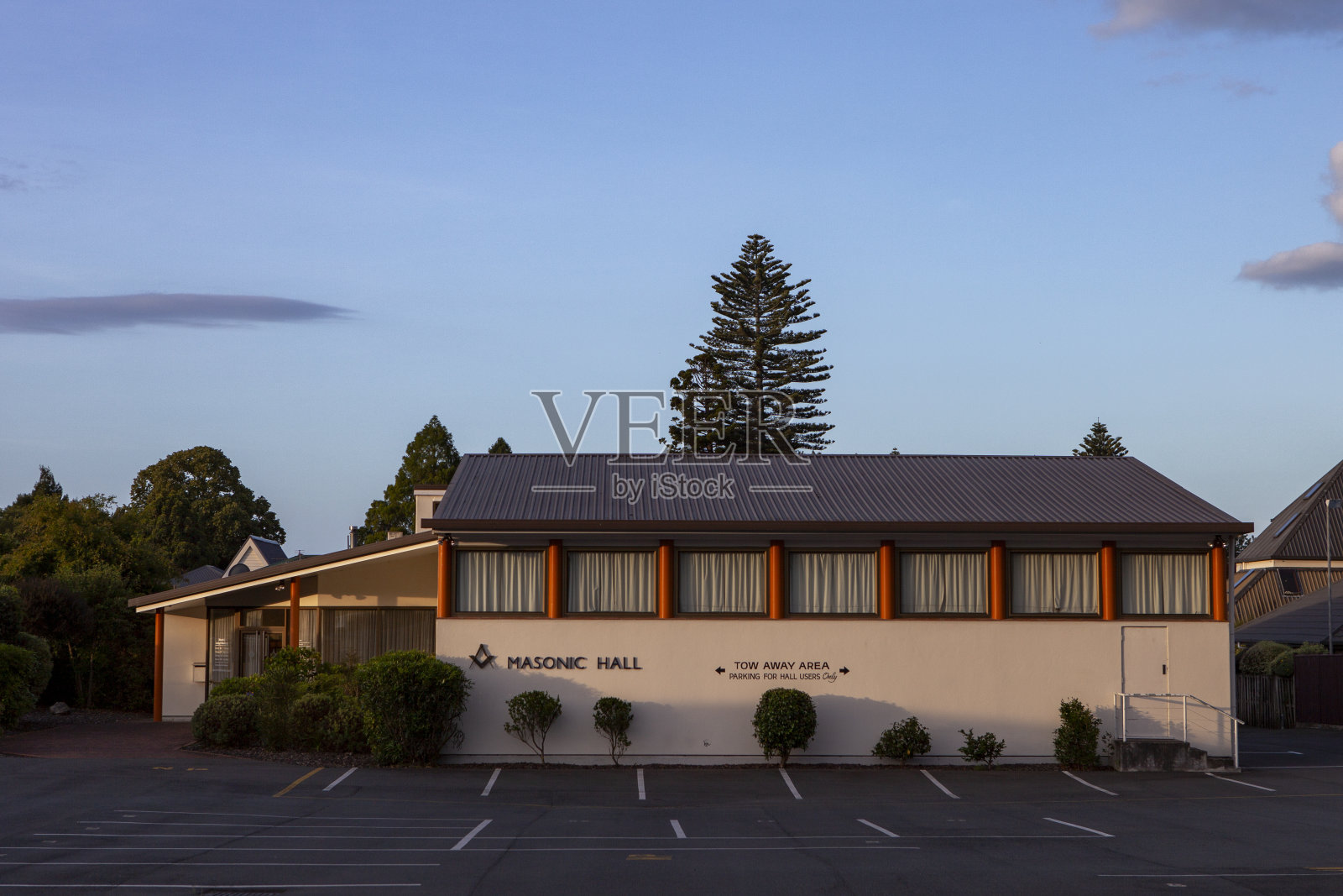 新西兰南岛纳尔逊共济会大厅大楼照片摄影图片