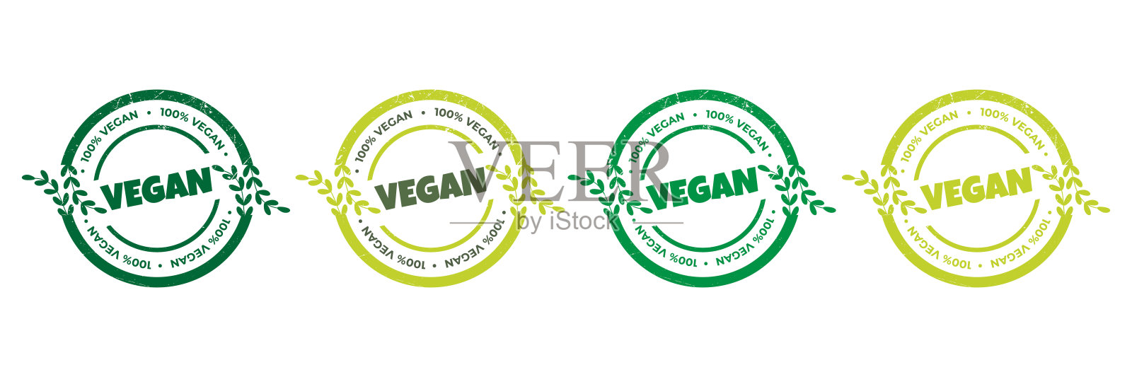 素食产品贴纸，标签，徽章和标志。插画图片素材