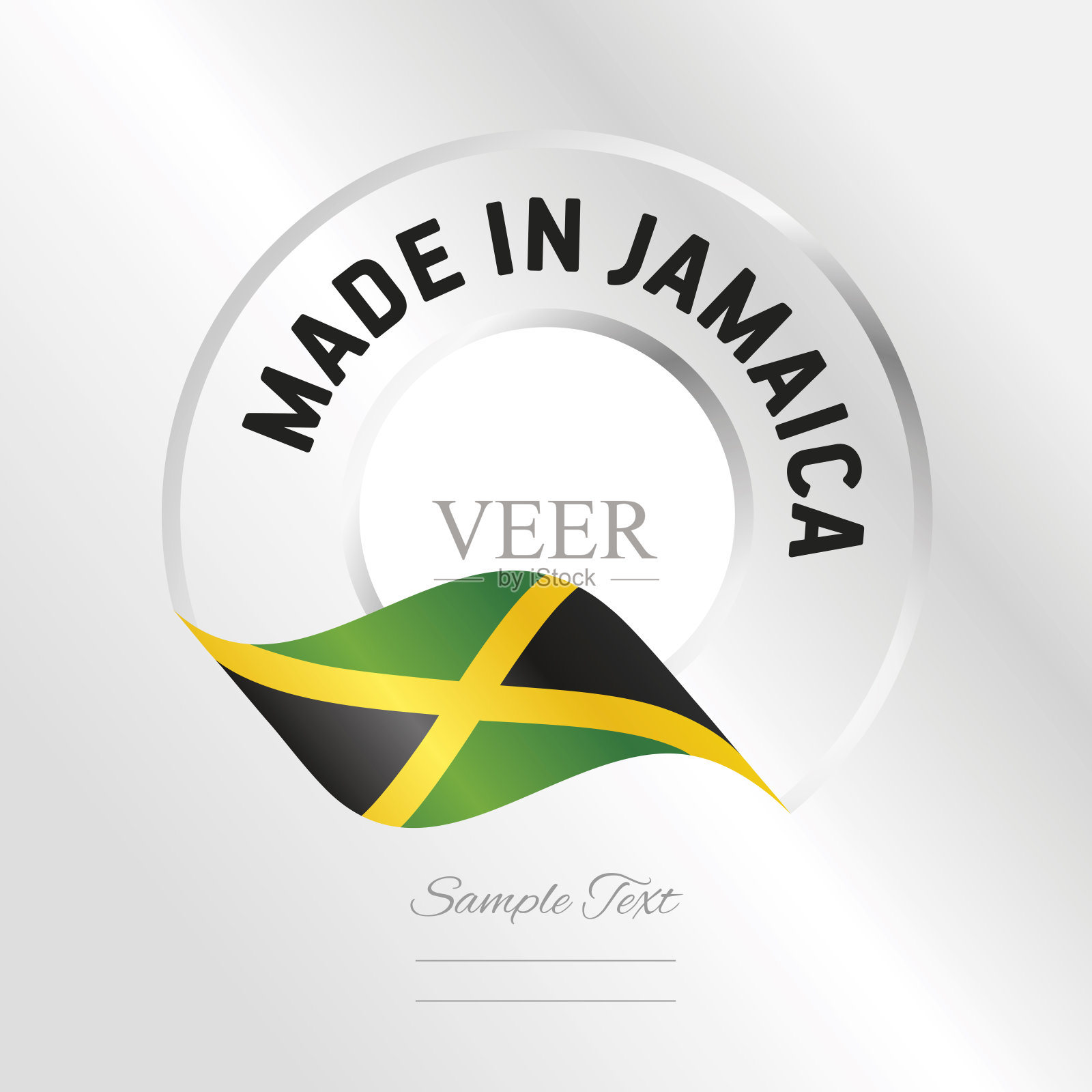 在牙买加透明标志图标银色背景插画图片素材