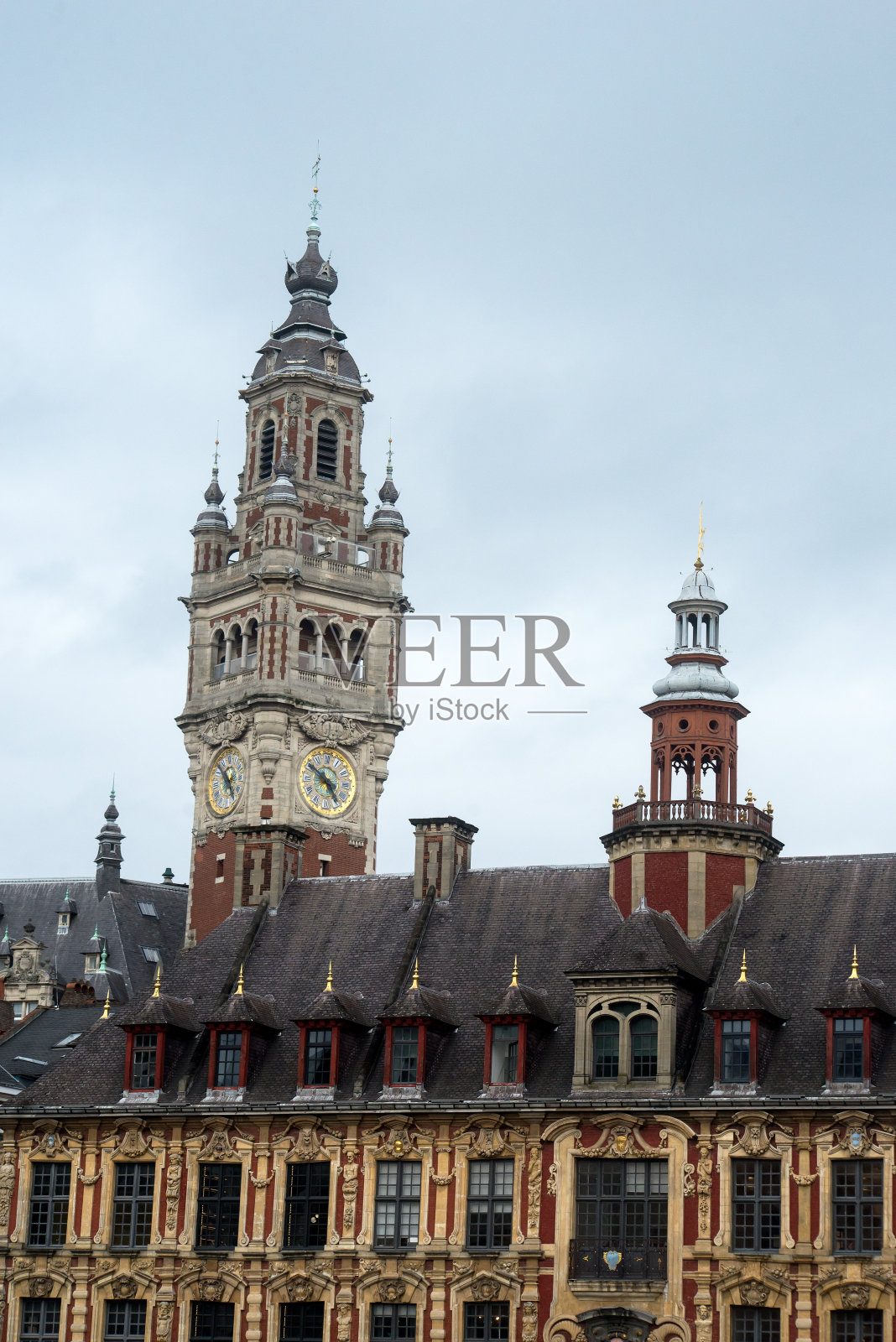 法国北部著名的里尔证券交易所照片摄影图片